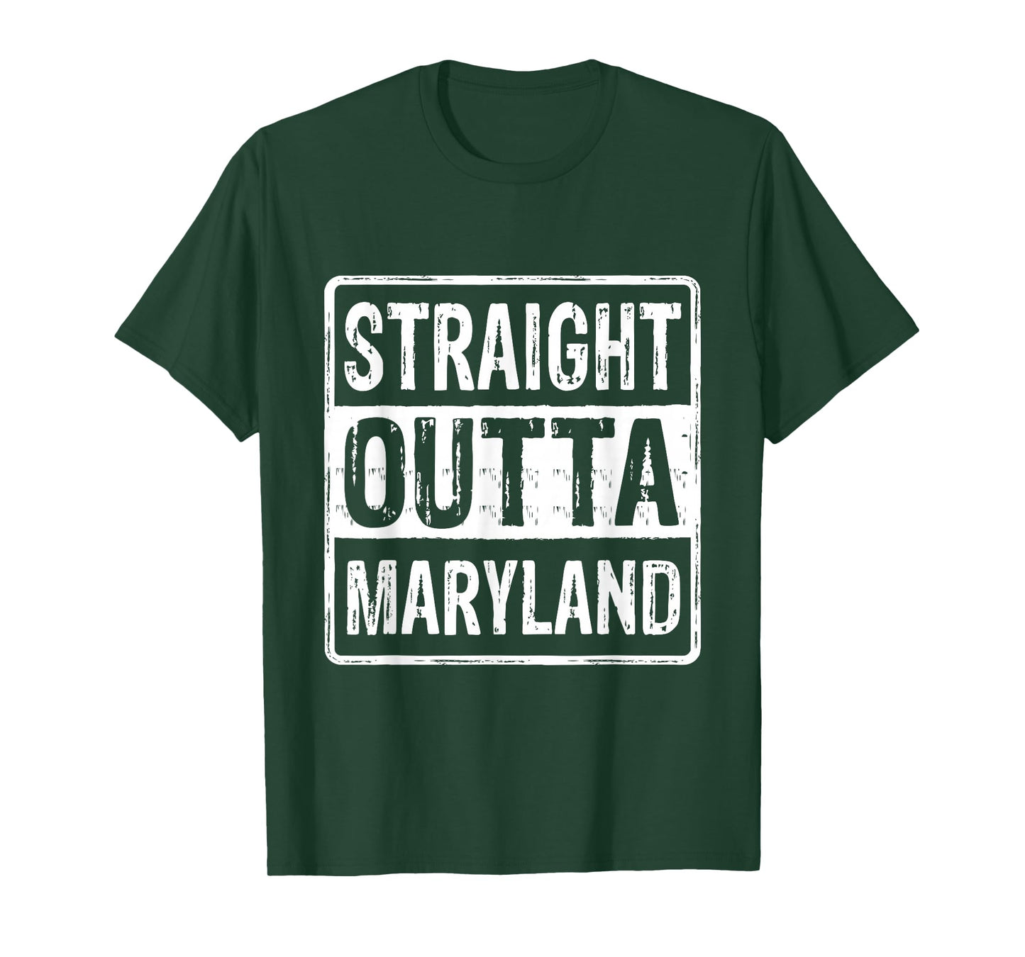 Straight Outta Maryland Local Pride Distressed T-Shirt