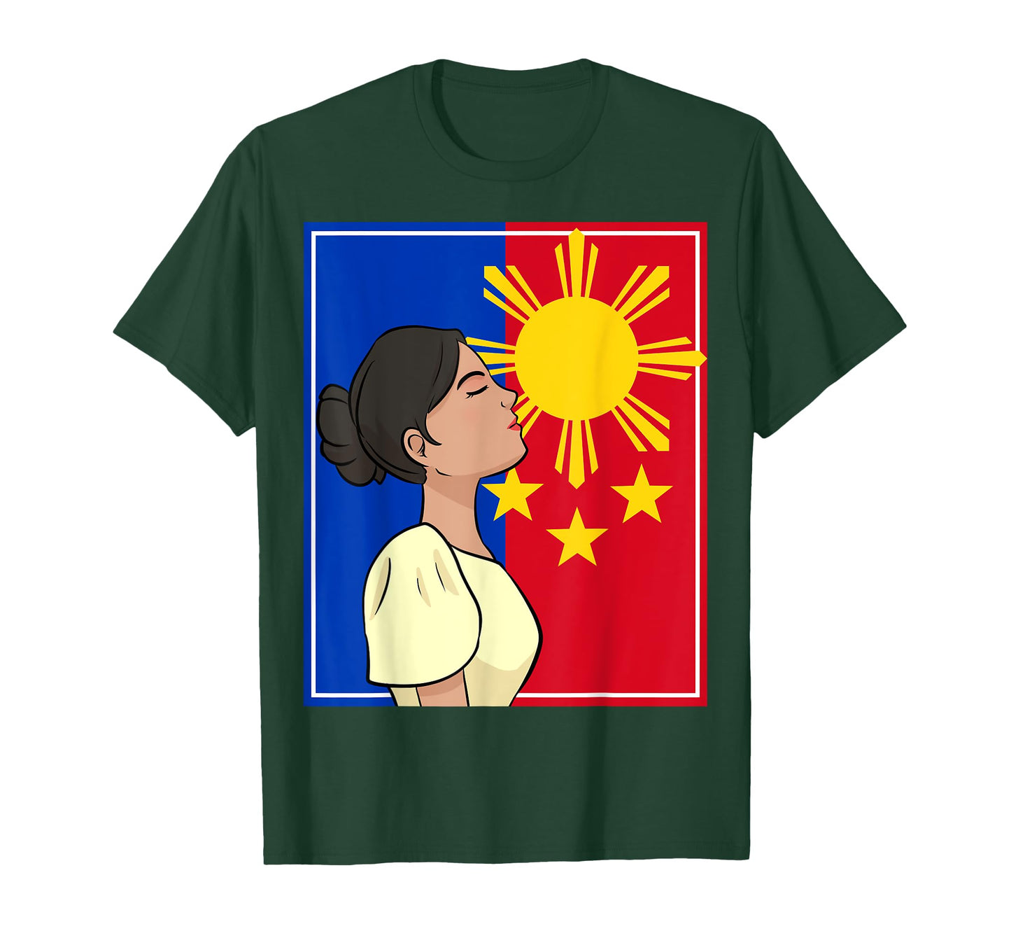 Philippines Pinay Filipina Filipiniana Filipino Flag Woman T-Shirt