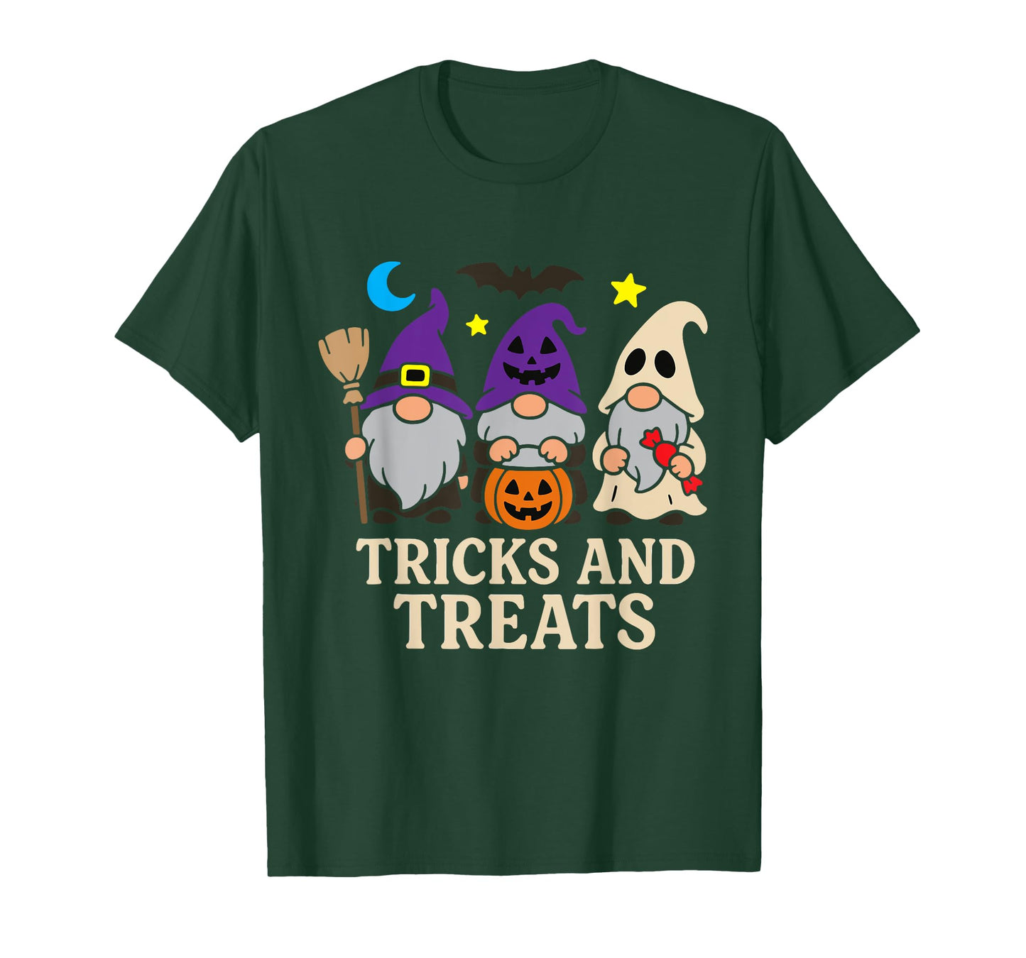 Halloween Tricks And Treats Gnome Costume Party T-Shirt