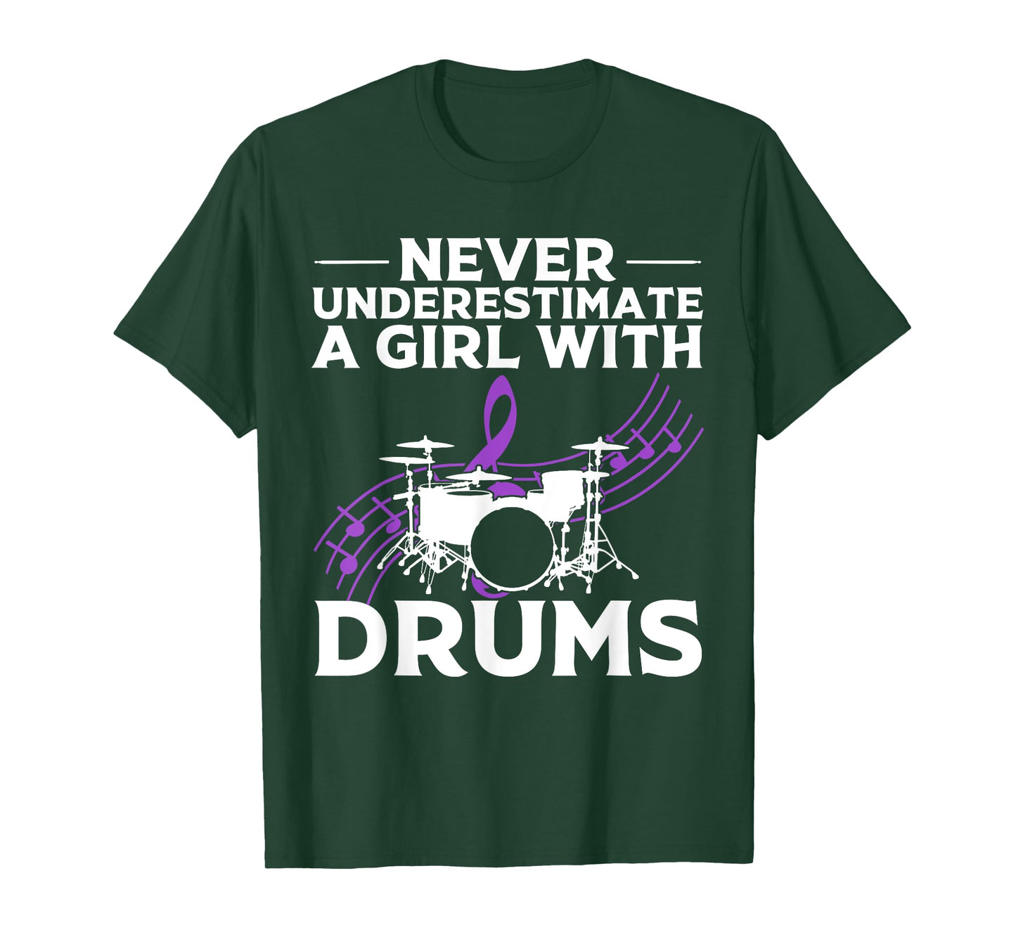 Funny Girl Drummer Gift For Women Cool Rock And Roll Lady T-Shirt
