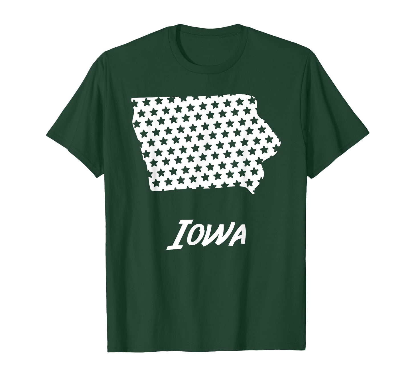 Iowa USA State Outline Stars Vintage Retro Design T-Shirt