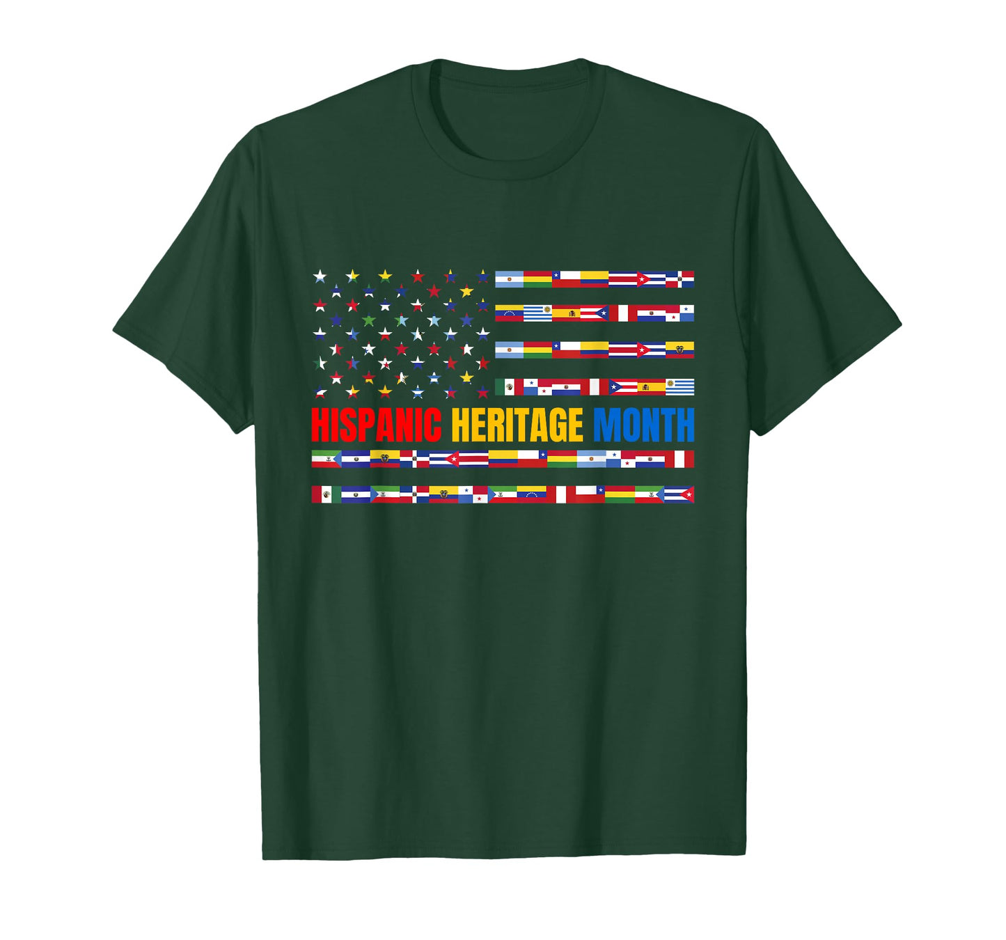Hispanic Heritage Month USA American Flag National Latino T-Shirt