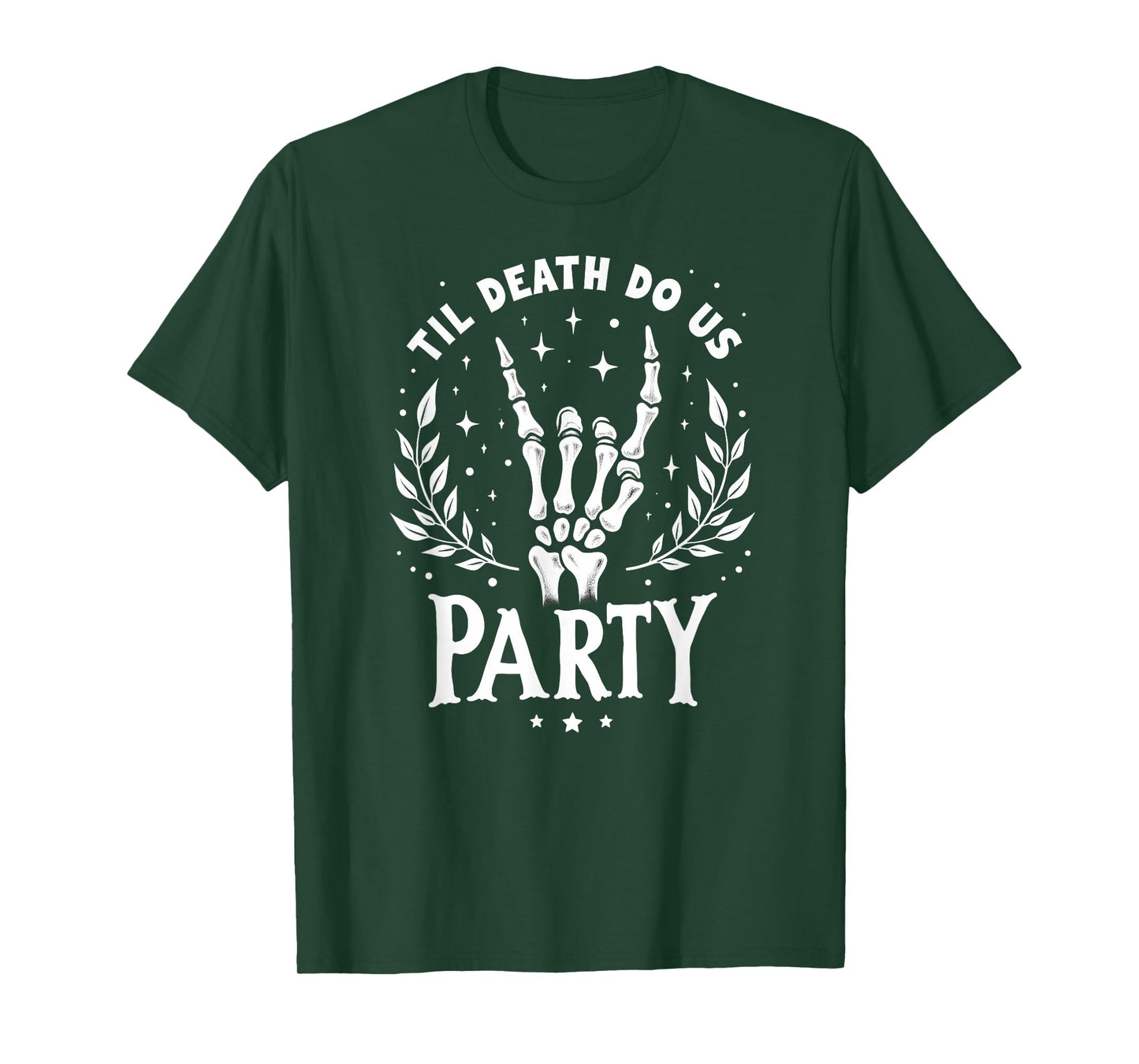 Rock Hand Wedding Bachelorette Til Death Do Us Halloween T-Shirt