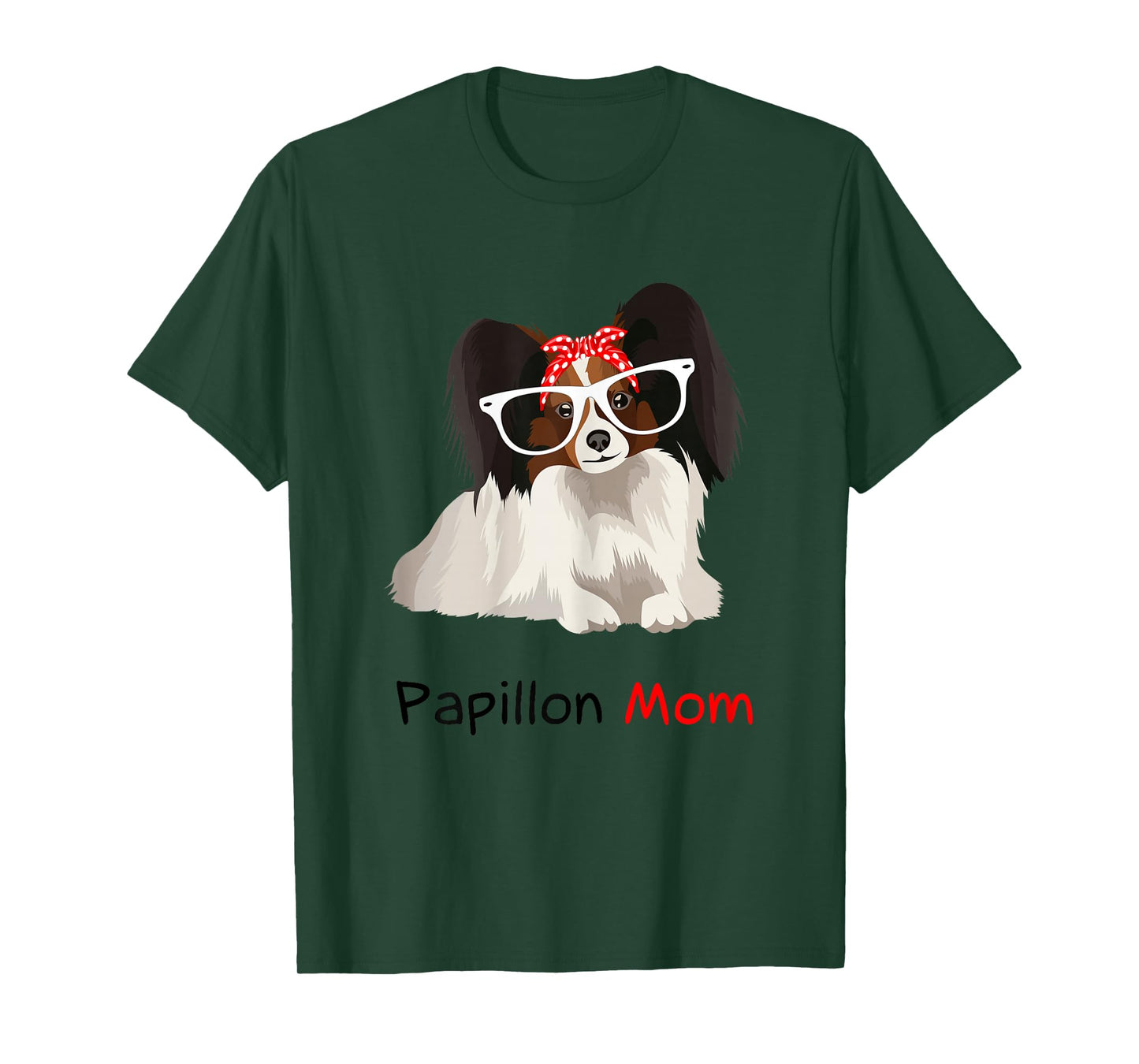 Papillon Mom Bandana Womens Papillon Dog T-Shirt