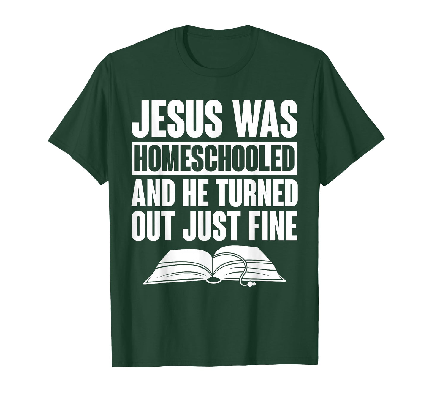 Homeschool Homeschooling Apparel Unisex-Kids Homeschool Jesus Was Homeschooled T-Shirt Black Small Short Sleeve Cotton, Polyester