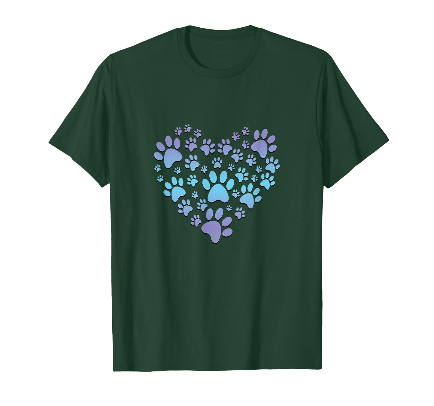 Paw Print Heartbeat T-Shirt Love Dogs T-Shirt