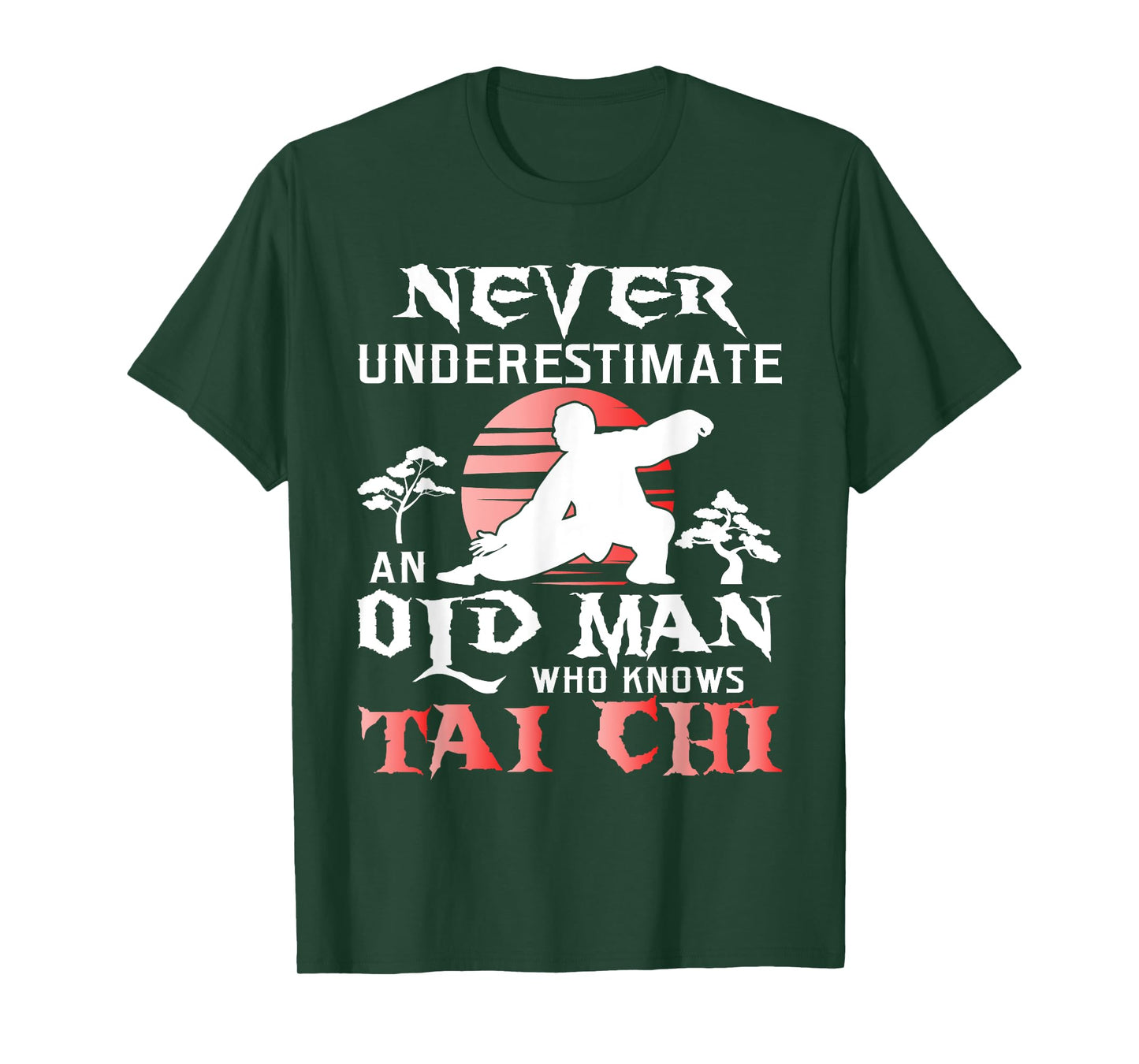 Never Underestimate An Old Man - Tai Chi Practitioner Master T-Shirt