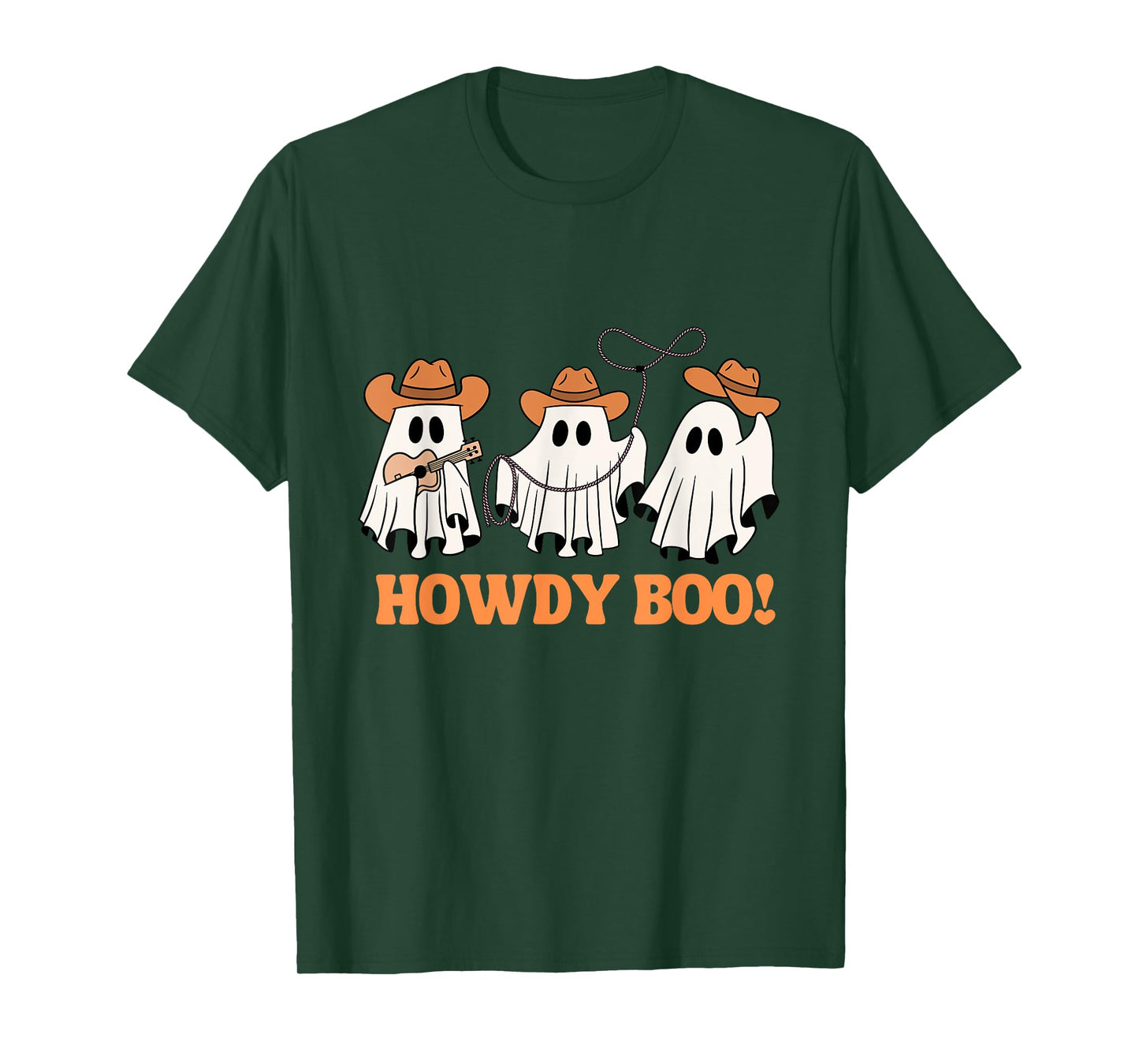 Western Halloween Cowboy Ghost Howdy Boo Funny Retro T-Shirt