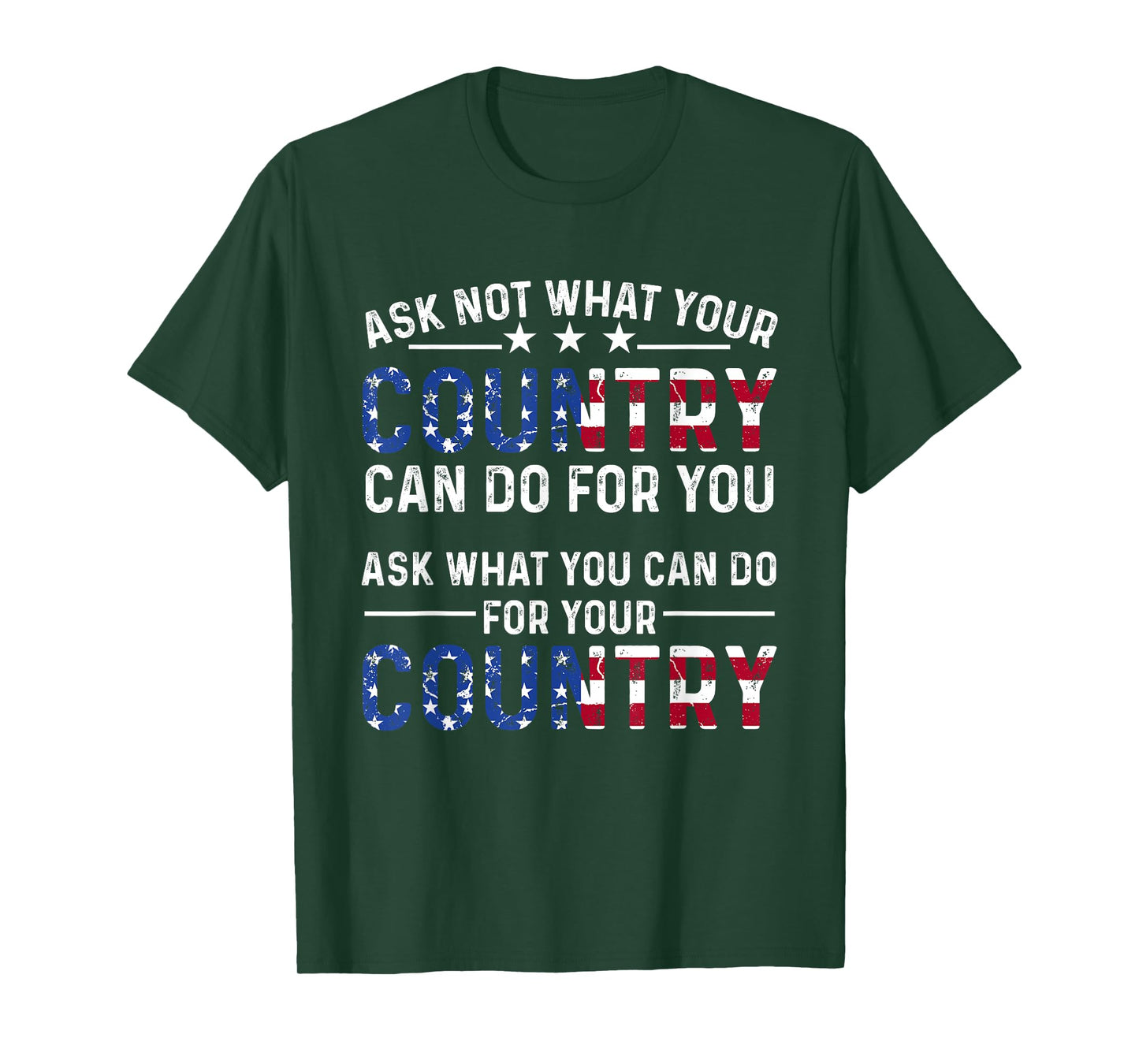 America Patriotic - Ask Not What Your Country Can Do For You Women Men T-Shirt