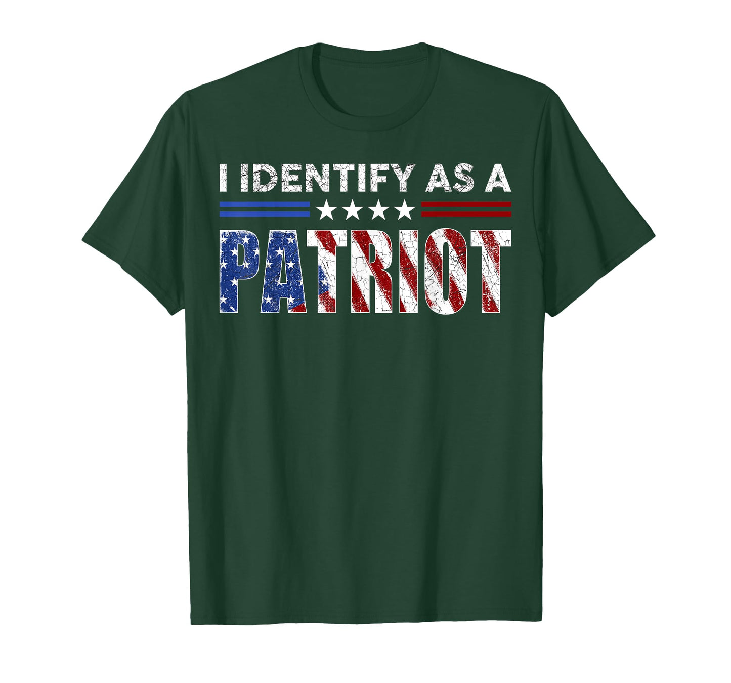 I Identify As A Patriot American Flag Veterans Patriotism T-Shirt