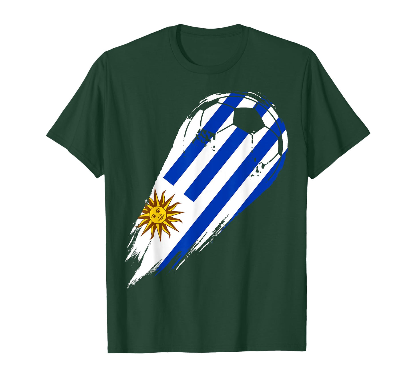 Soccer with flag of Patriotic Uruguay T-Shirt for Women Girls Kids Men