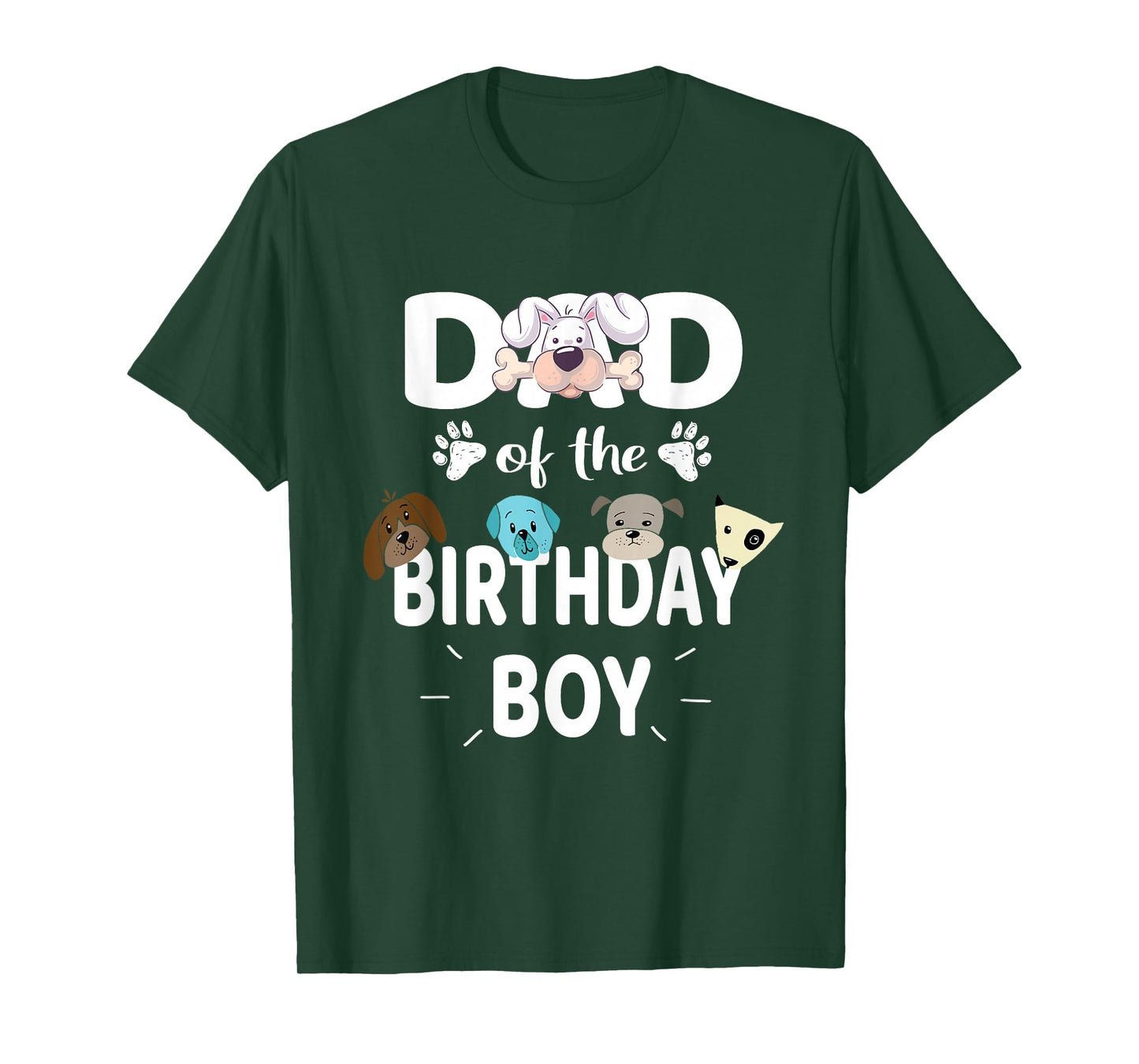 Dad Of The Birthday Boy Dog Lover Party Puppy Theme T-Shirt