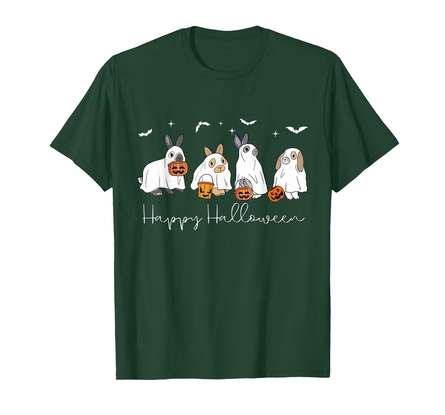 Happy Halloween Rabbit Ghost Bunny Lover Spooky Season T-Shirt