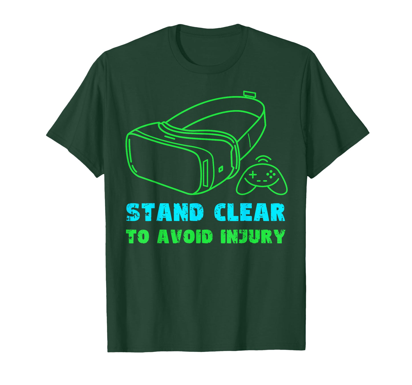VR Gaming Virtual Reality Gamer Stand Clear To Avoid Injury T-Shirt