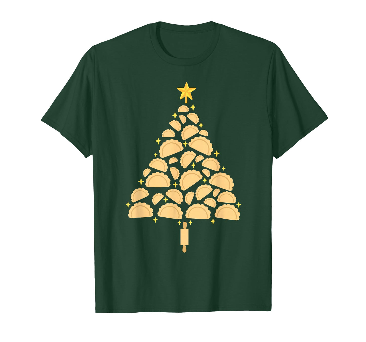 Pierogi Christmas Tree Cute Polish Funny Xmas Food Men Women T-Shirt