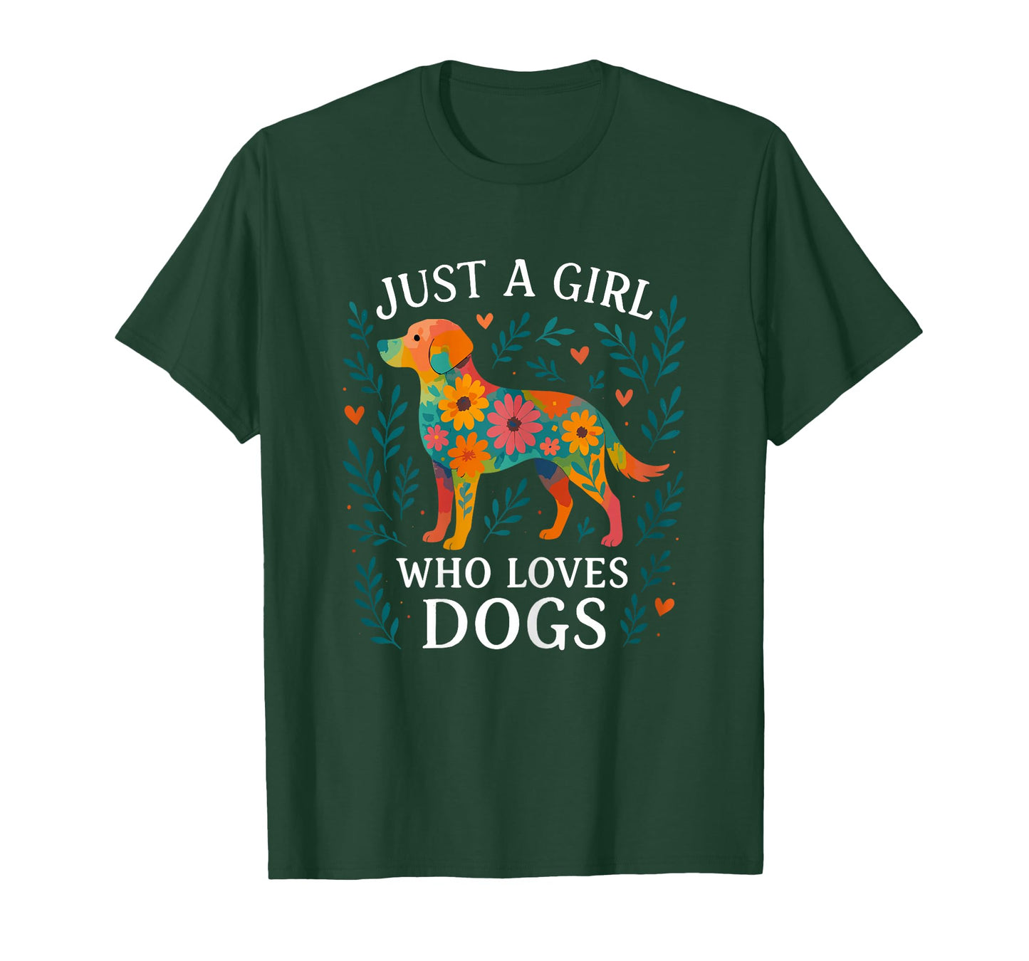 Cute Dog Just A Girl Who Loves Dogs T-Shirt