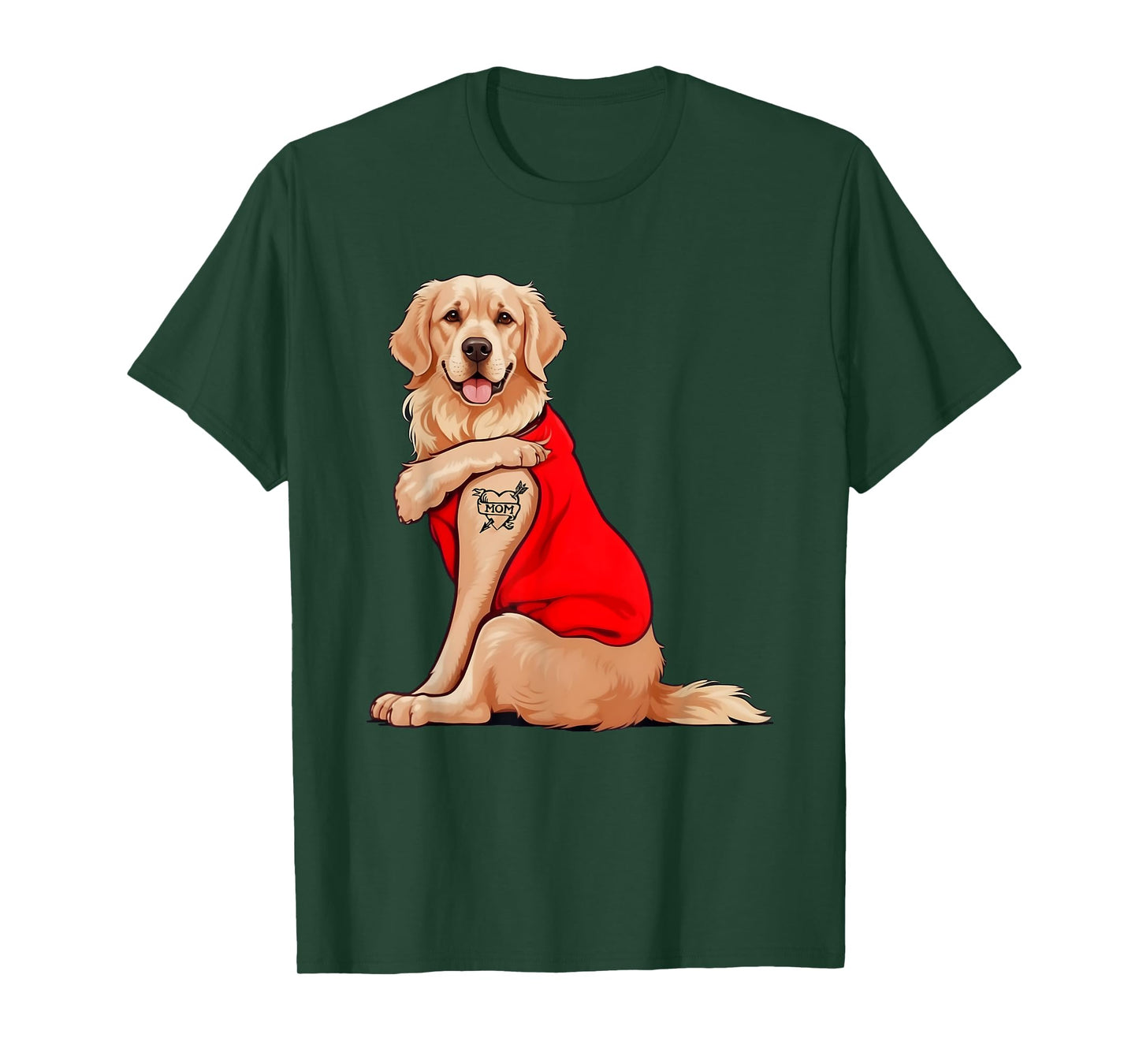 Funny Golden-Retriever Dog I Love Mom Men Women T-Shirt
