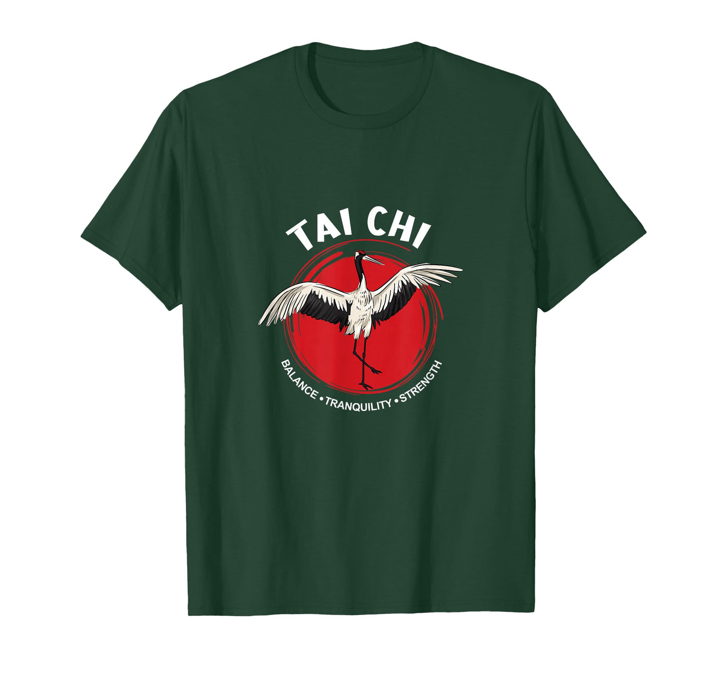 Tai Chi Crane Balance Tranquility Strength - Qigong Tai Chi T-Shirt