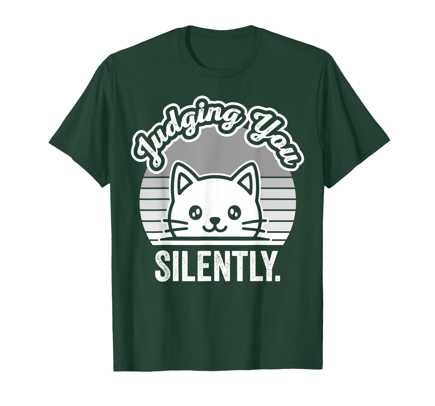 Judging You Silently Cute Cat Humor T-Shirt