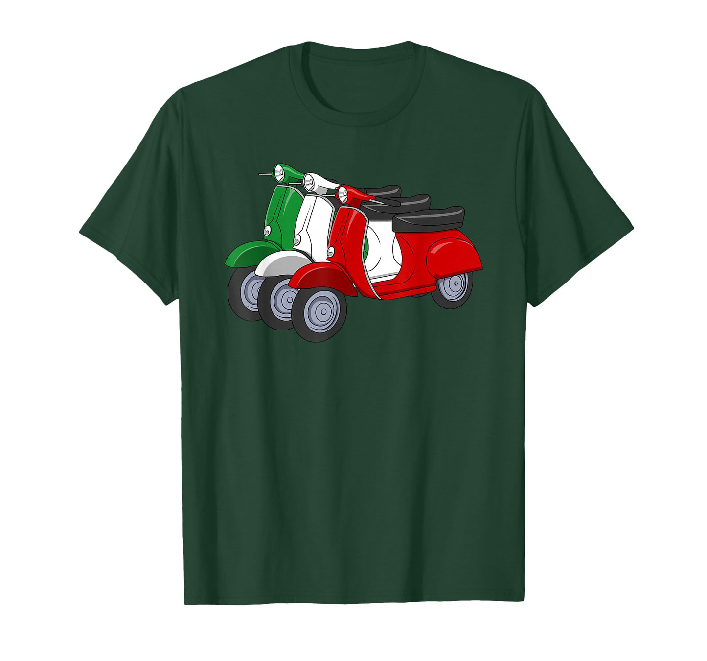 Italy Scooter Moped Flag Italian Flag T-Shirt