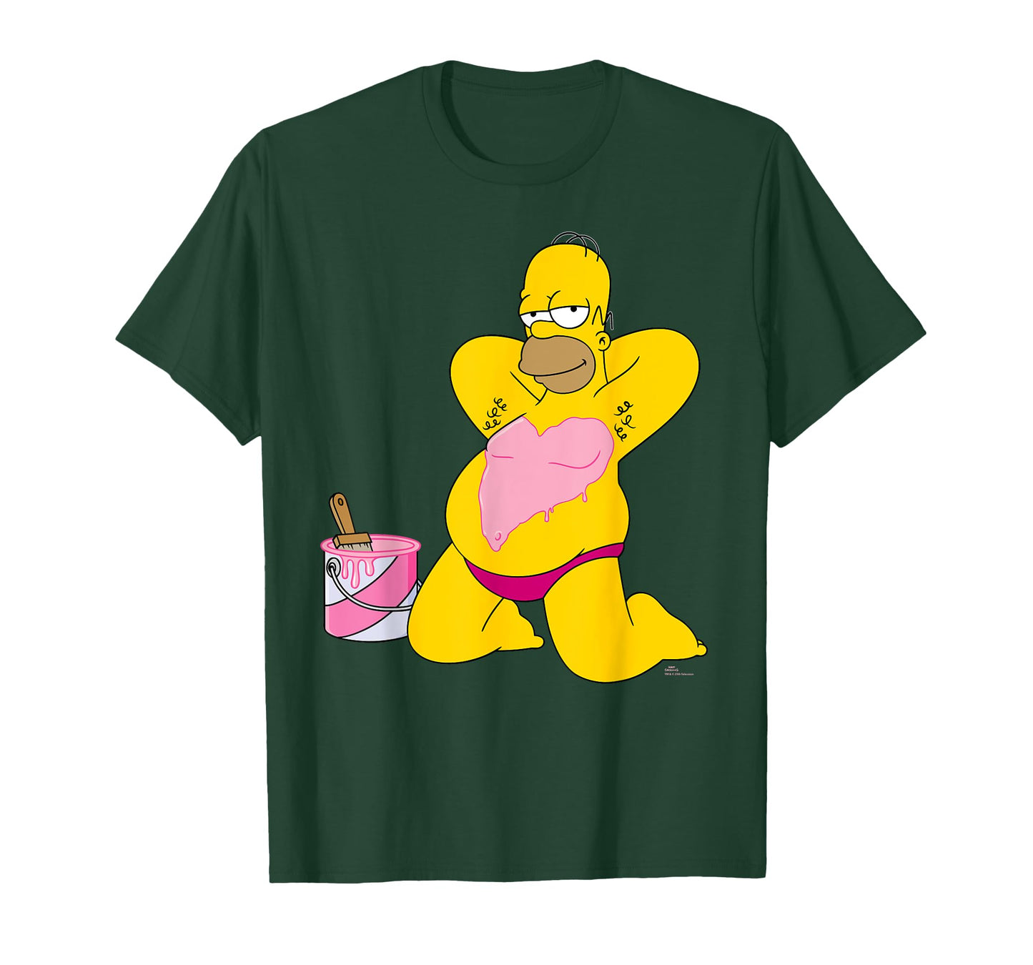 The Simpsons Homer Simpson Big Pink Heart Valentine’s Day T-Shirt
