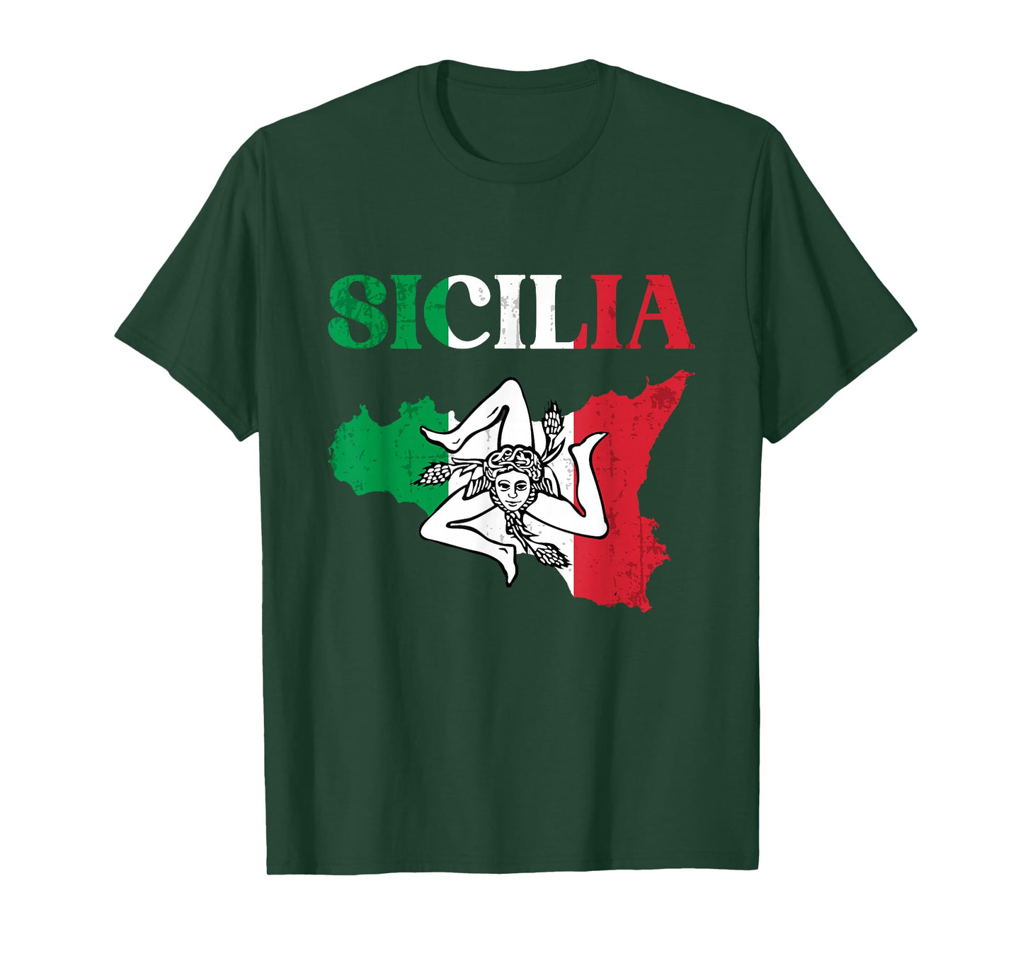 Sicilia Flag Sicily Palermo Italy T-Shirt