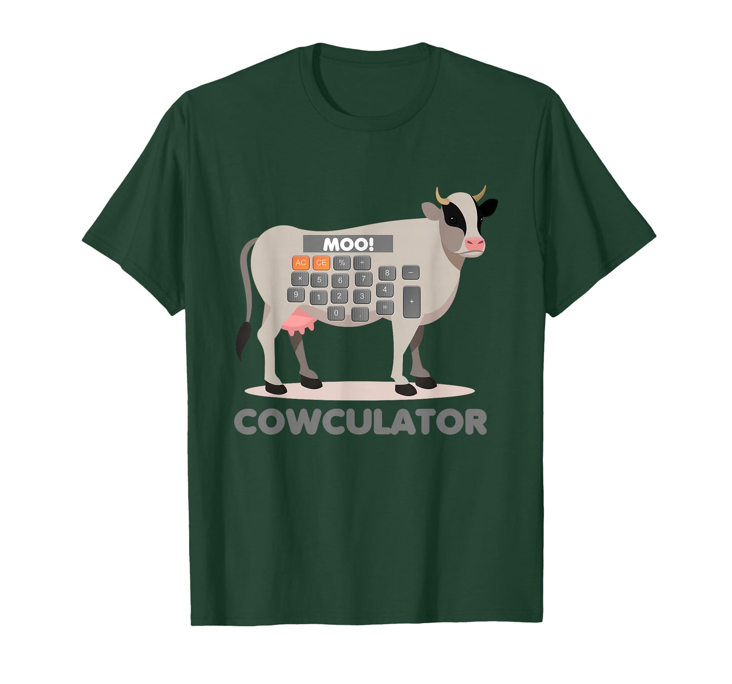 Algebra Maths Calculator Funny Problem Solver Cow T-Shirt