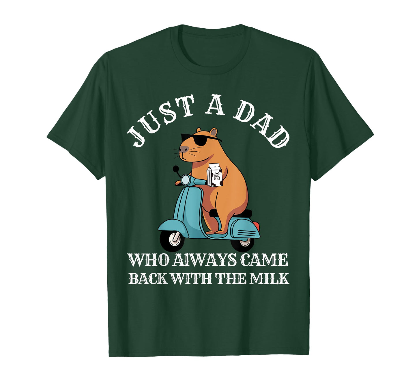 Just A Dad Who Always Came Back With The Milk Retro Fathers T-Shirt