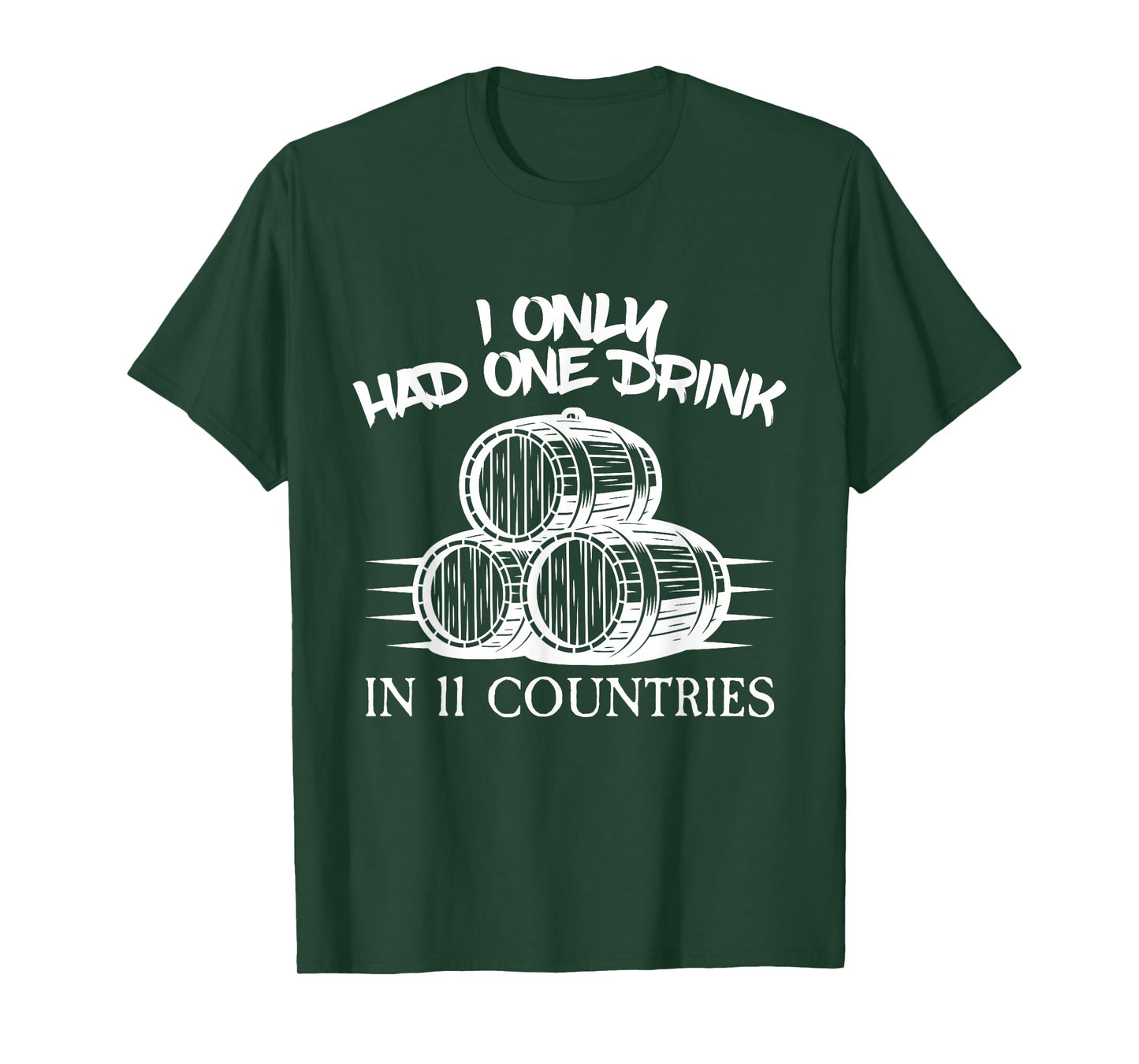 Drinking Around the World Adult Vacation Showcase 11 Country T-Shirt