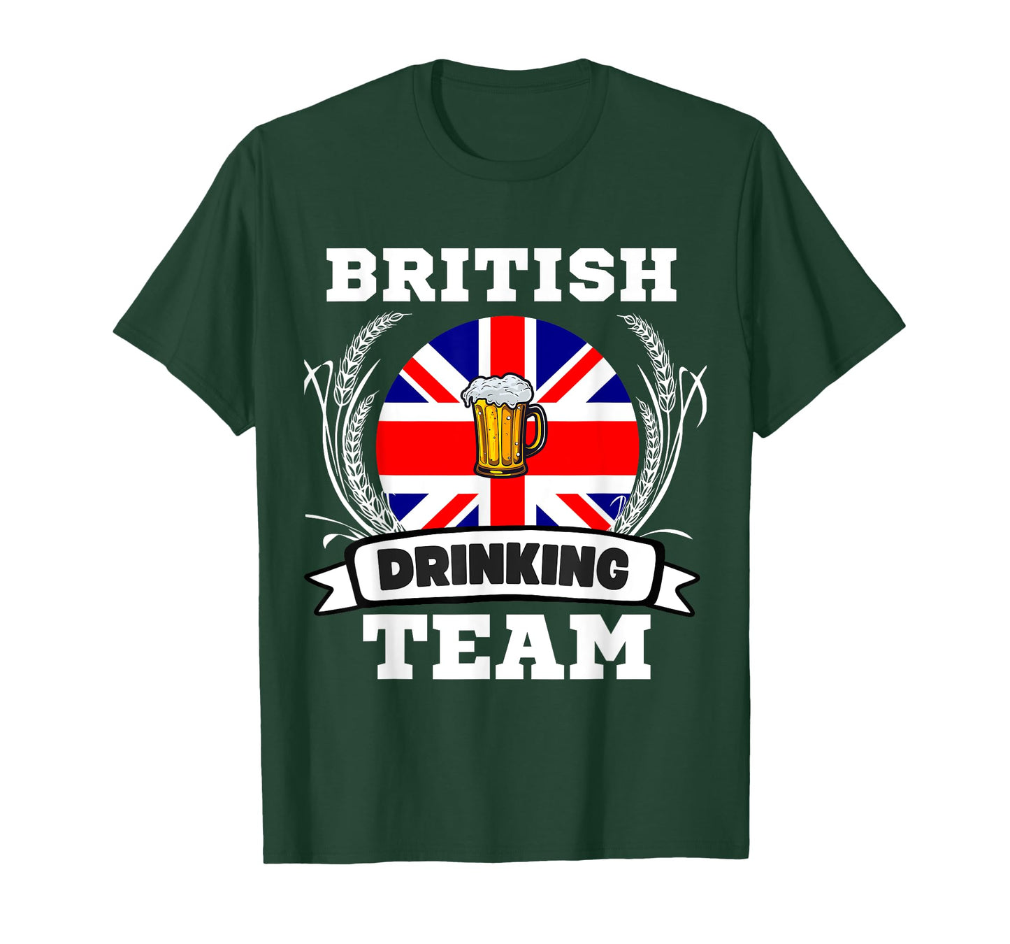 British Flag Drinking Team Funny Beer Heritage Month Party T-Shirt