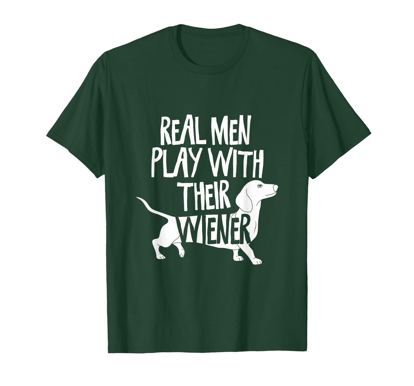 Real Men Play With Their Viennese I Dachshund Wine Dog T-Shirt