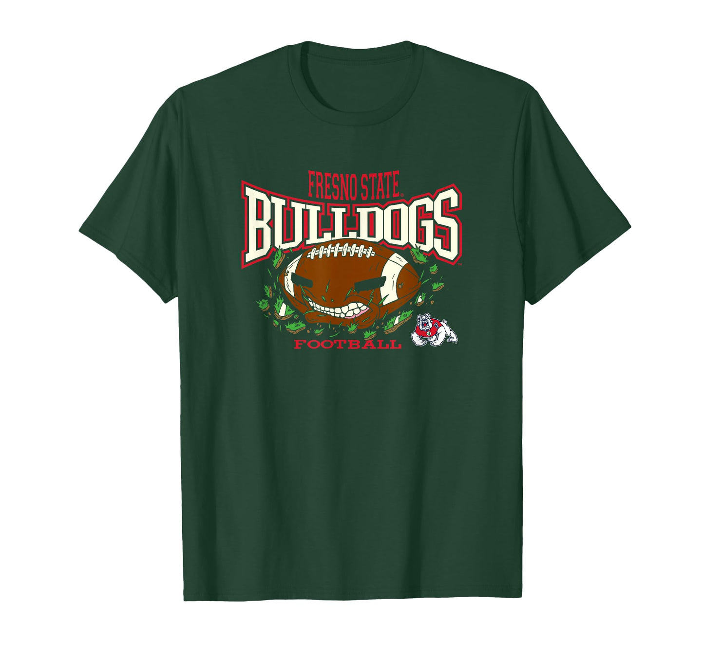 Fresno State Bulldogs Football Bite Black T-Shirt