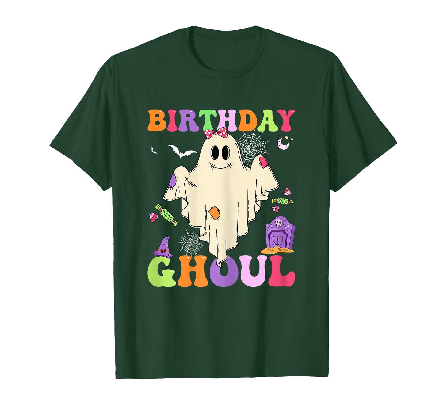 Halloween Birthday Ghoul Girl Ghost Cute Spooky Women T-Shirt