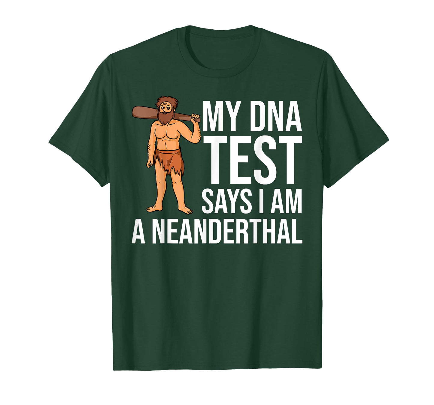 Neanderthal Dna Test Gift Caveman Woman Skull T-Shirt