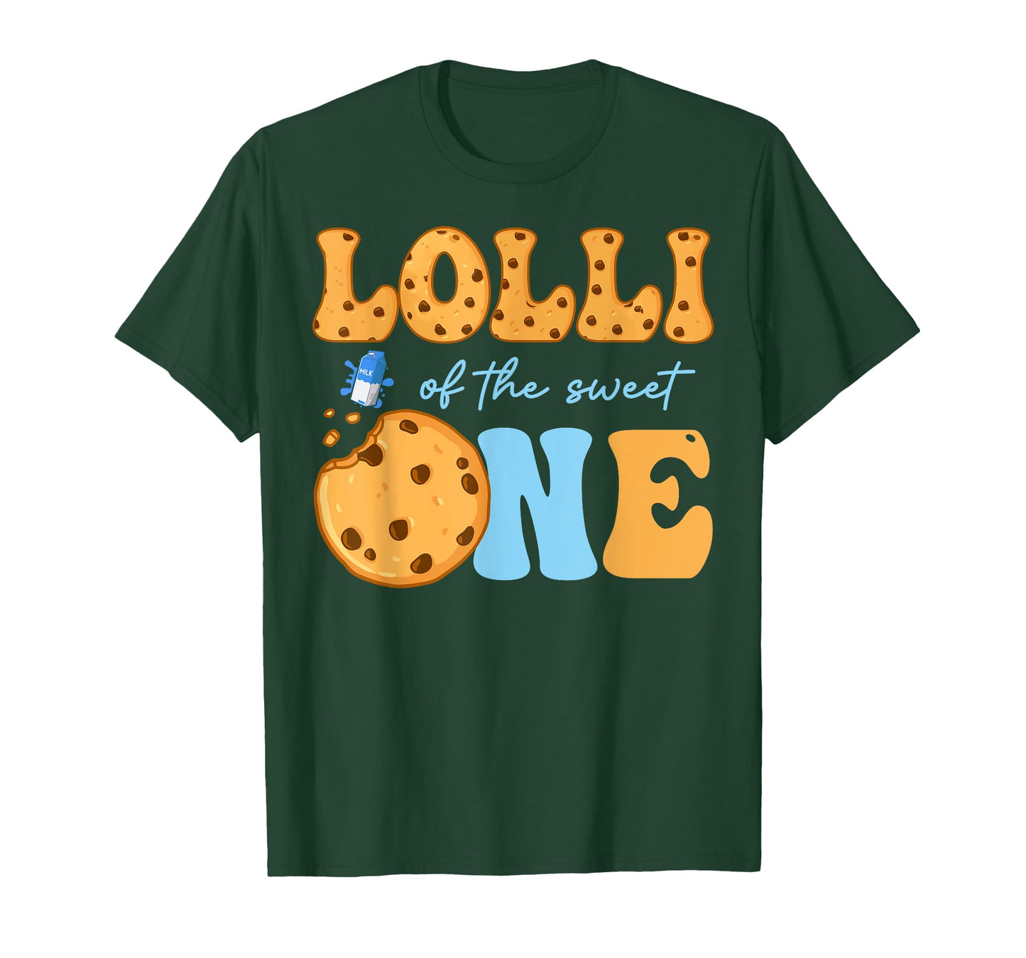 Lolli Of The Sweet One Cookies And Milk Birthday Party T-Shirt