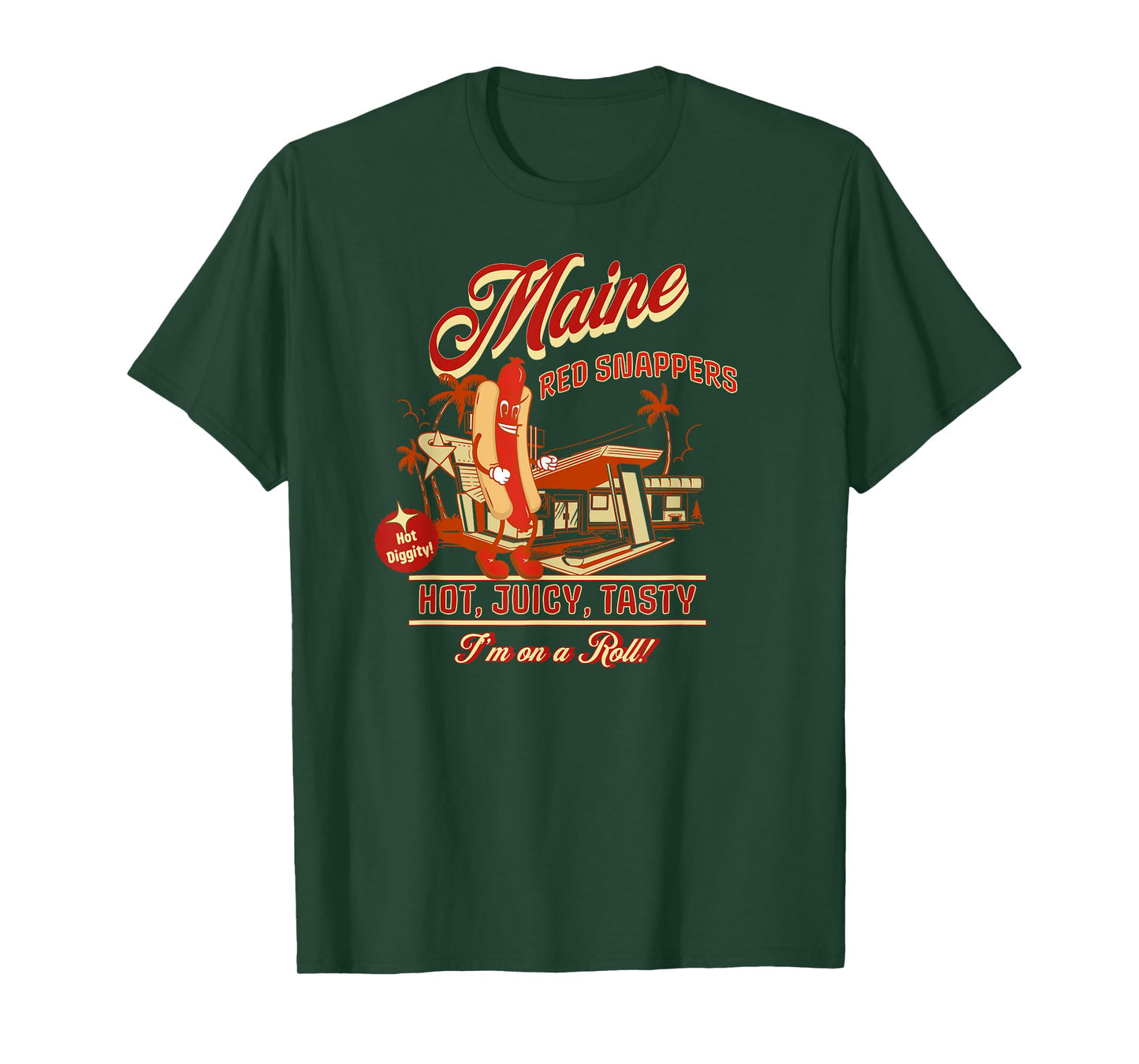 Maine Red Snappers. Best Hot Dog Ever! T-Shirt for Men Women Girls Kids