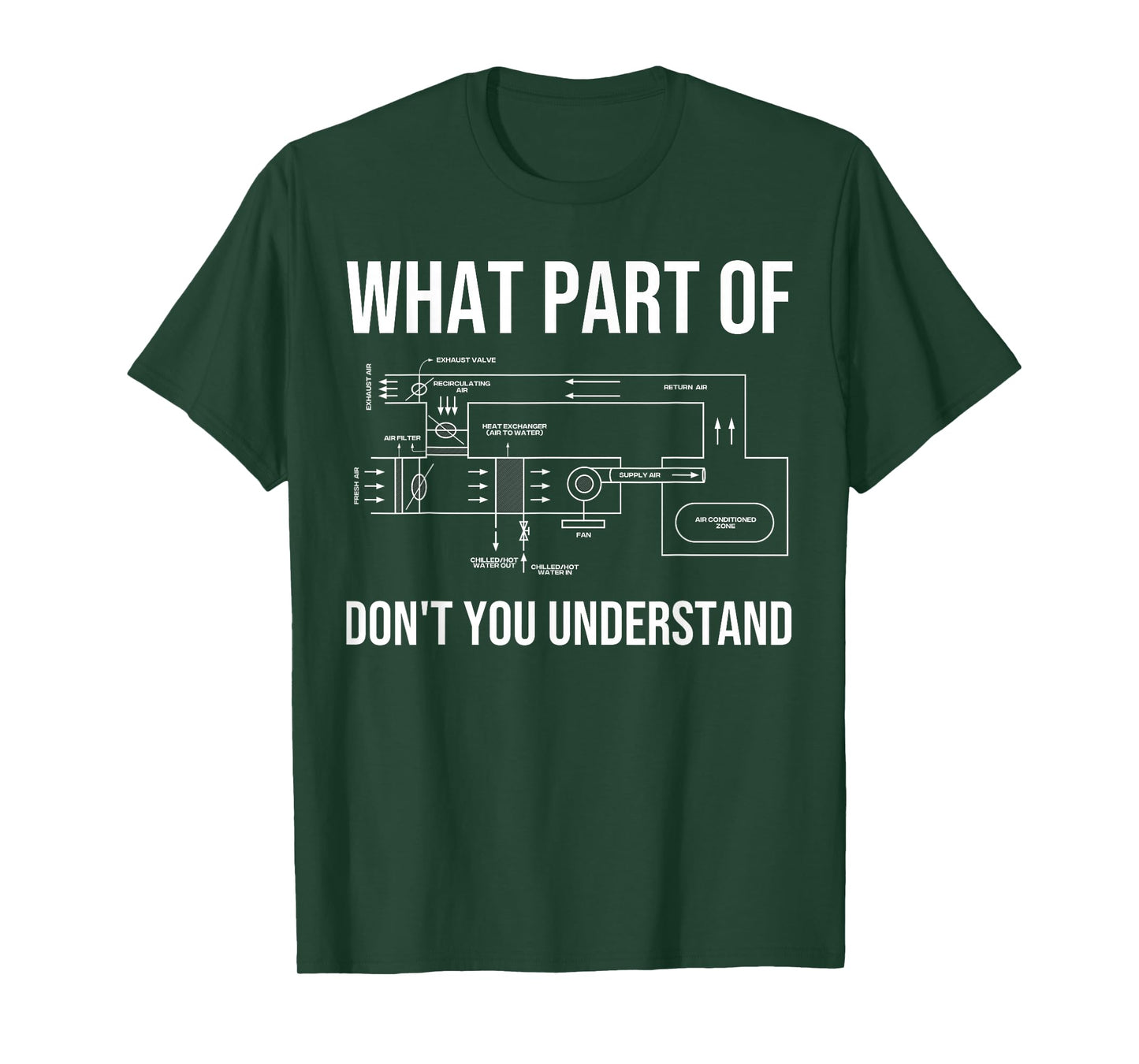 Funny HVAC Design for Men Dad HVAC Installer Engineers Tech T-Shirt