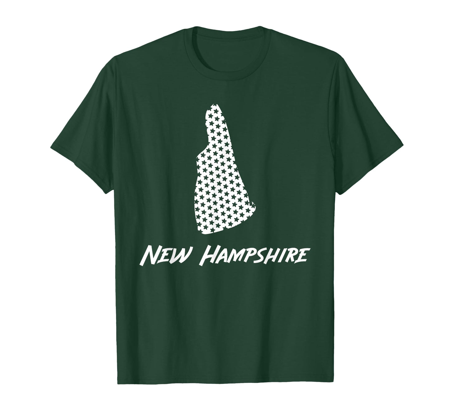 New Hampshire USA State Outline Stars Vintage Retro Design T-Shirt