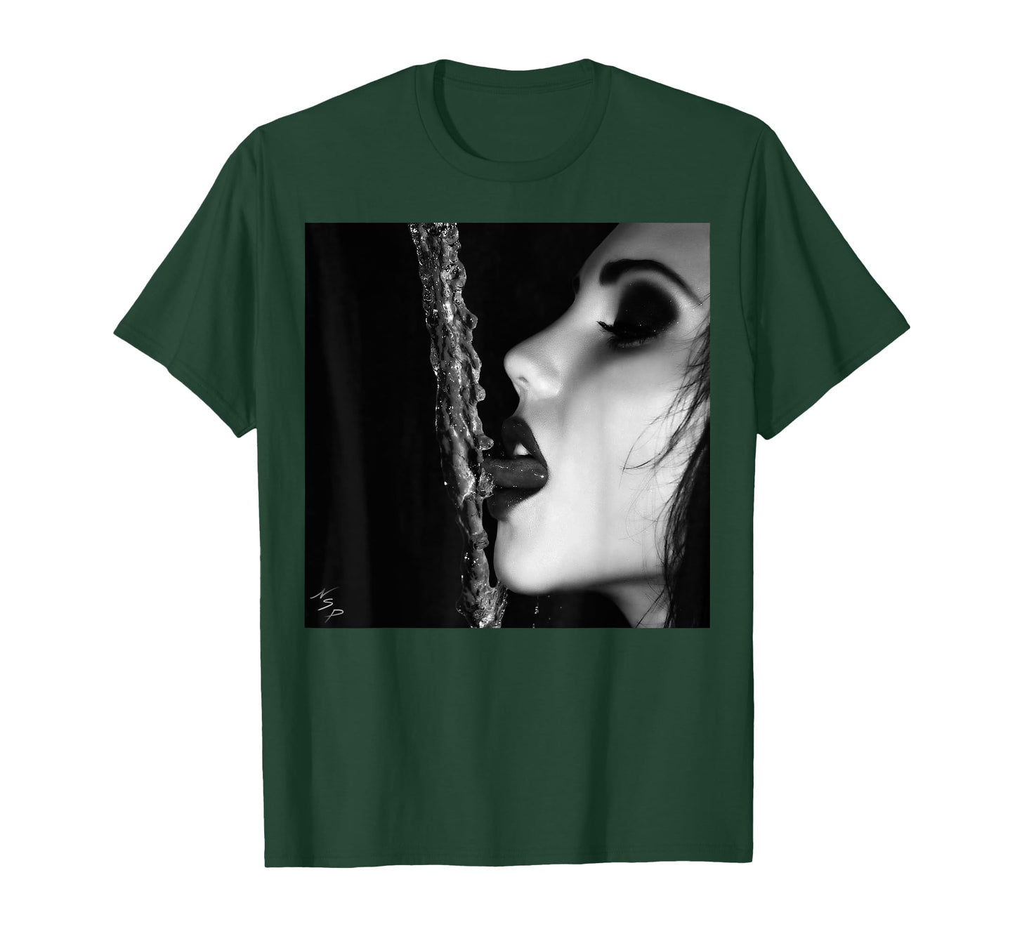 Men's Shirt with Girl On It - Sexy Face, Lips, Tongue T-Shirt