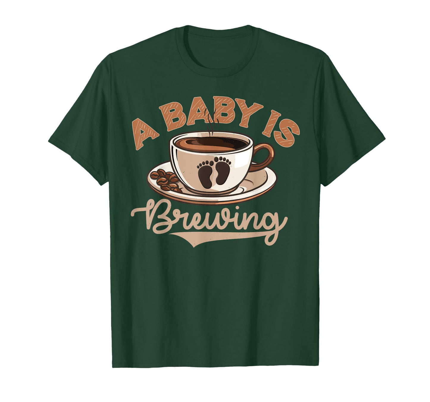 A Baby is Brewing Coffee Lover Pregnancy Announcement Funny T-Shirt