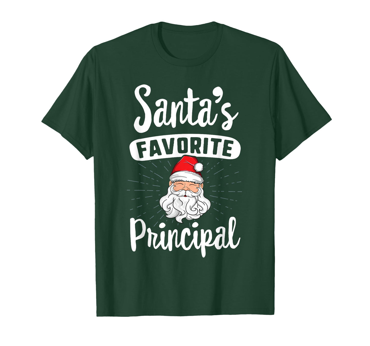 Santa's Favorite Principal Christmas T-Shirt School Gift T-Shirt