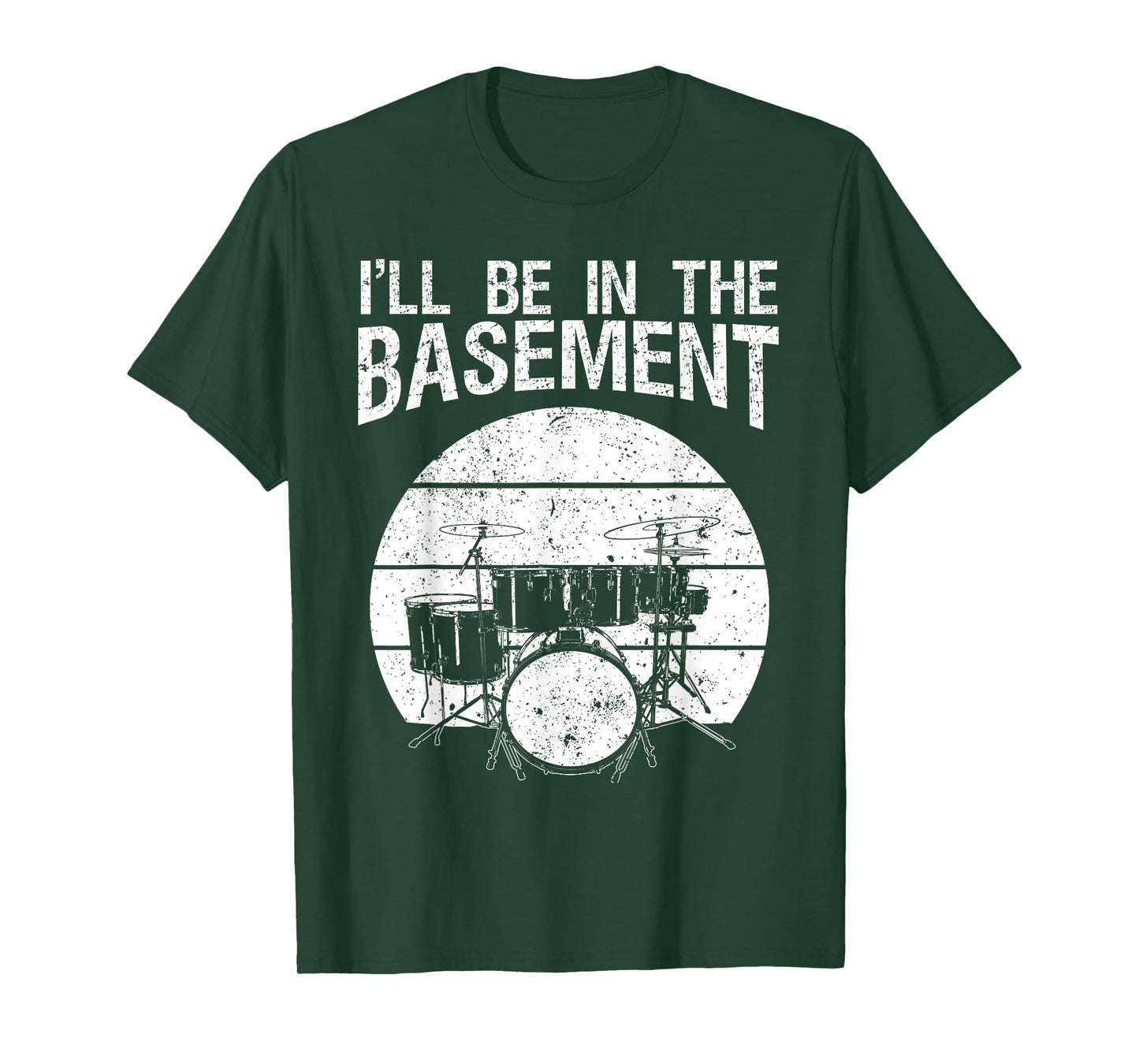 Funny Drummer Art for Men Women Drum Set Drumming Lovers T-Shirt Small