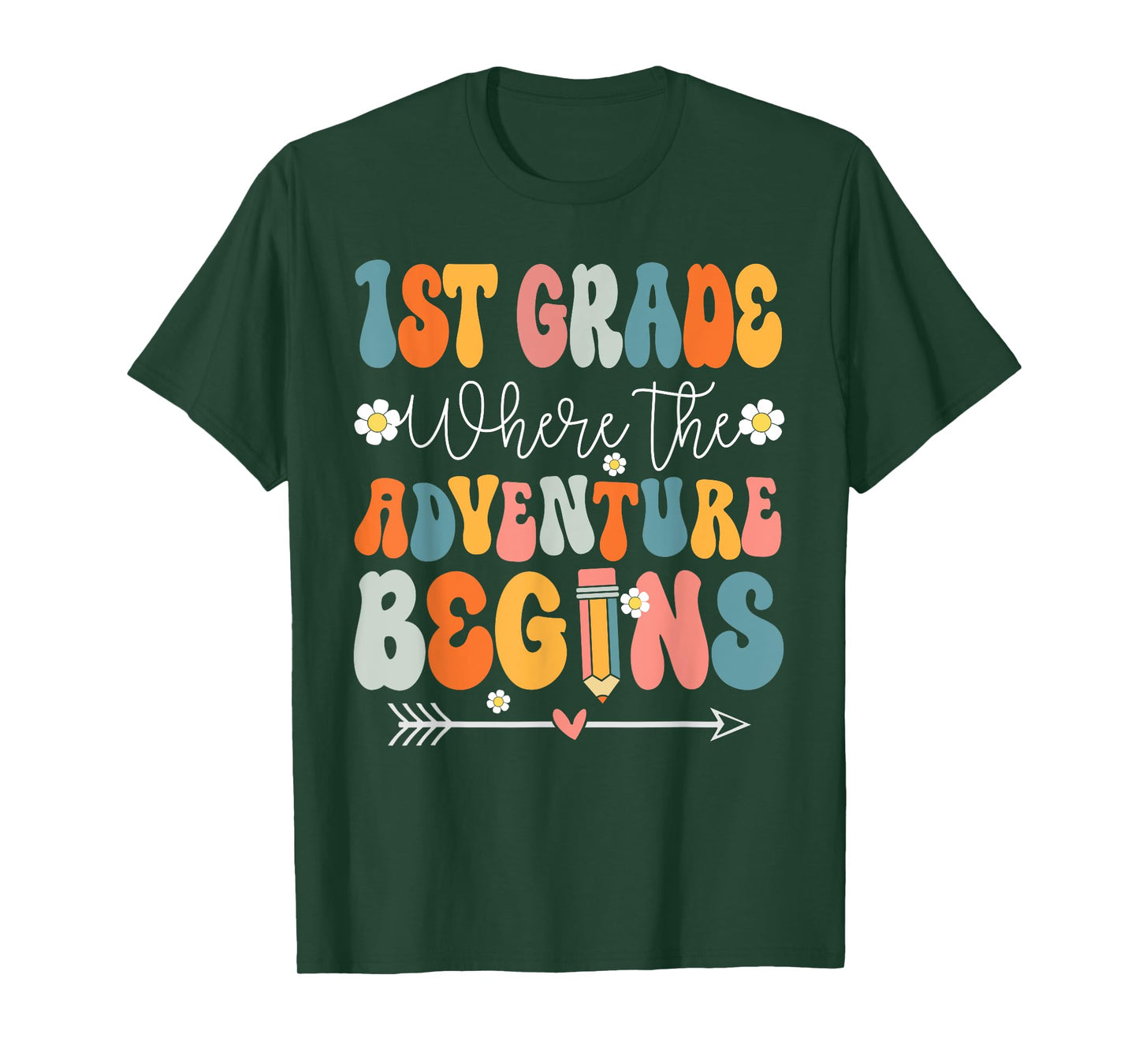 1st Grade Where The Adventure Begins First Grade Teachers T-Shirt