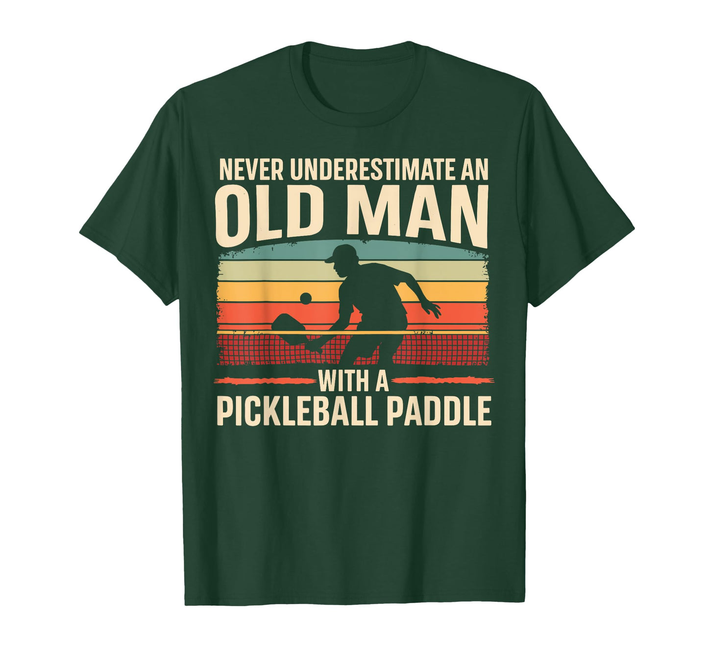 Pickleball Player Old Man Paddle Funny Gifts For Men Dad T-Shirt