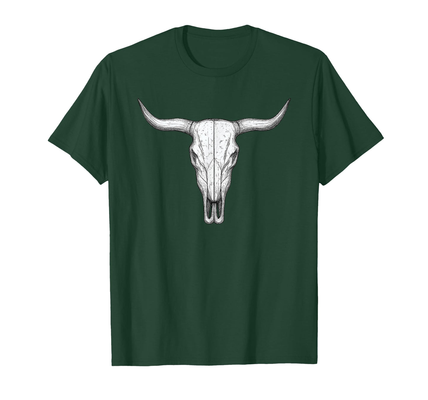 Longhorn Skull Bull Cow Skull Head Western Cowboy Rodeo T-Shirt