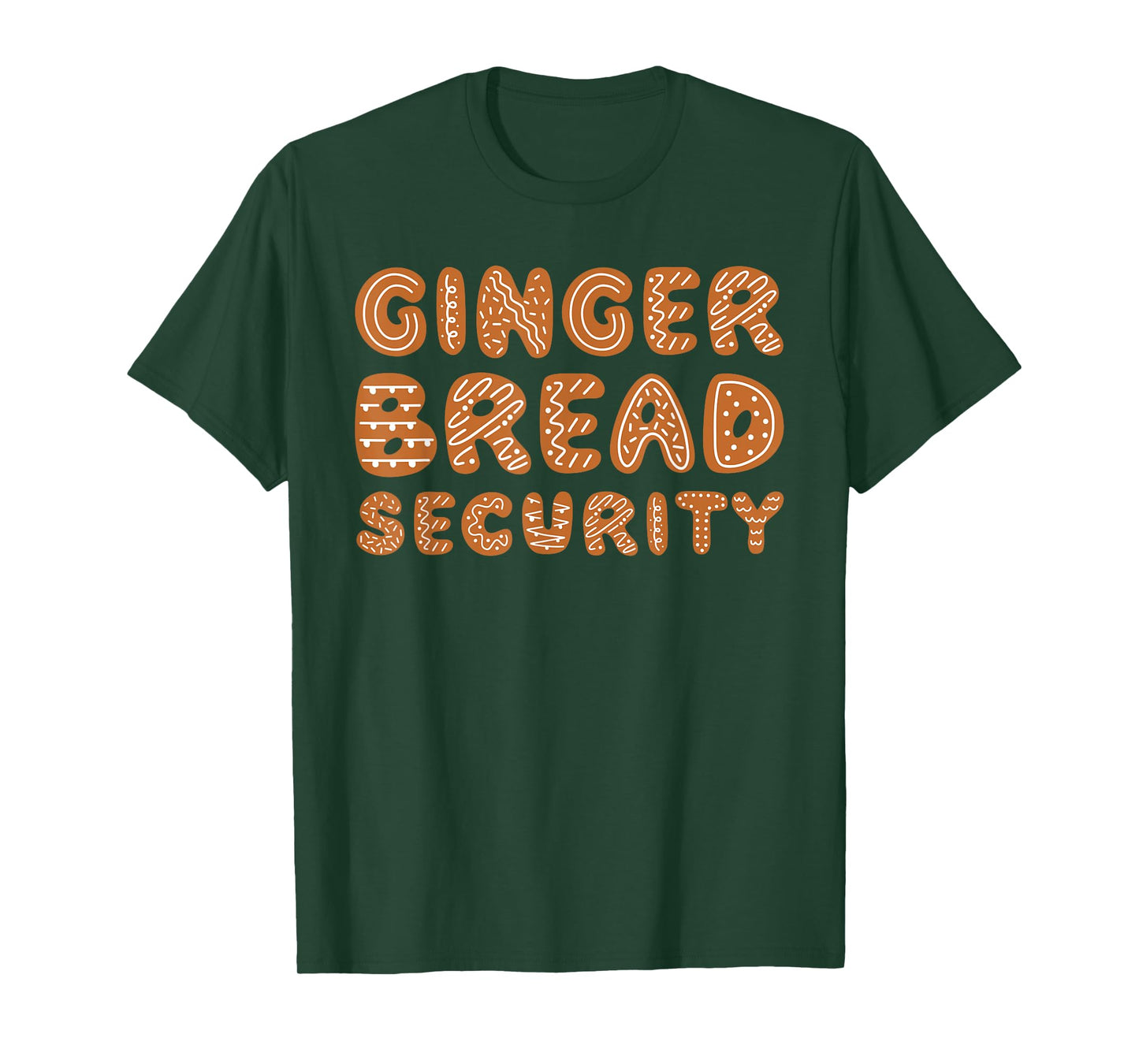 Gingerbread Security Family Christmas Costume Mom Dad T-Shirt