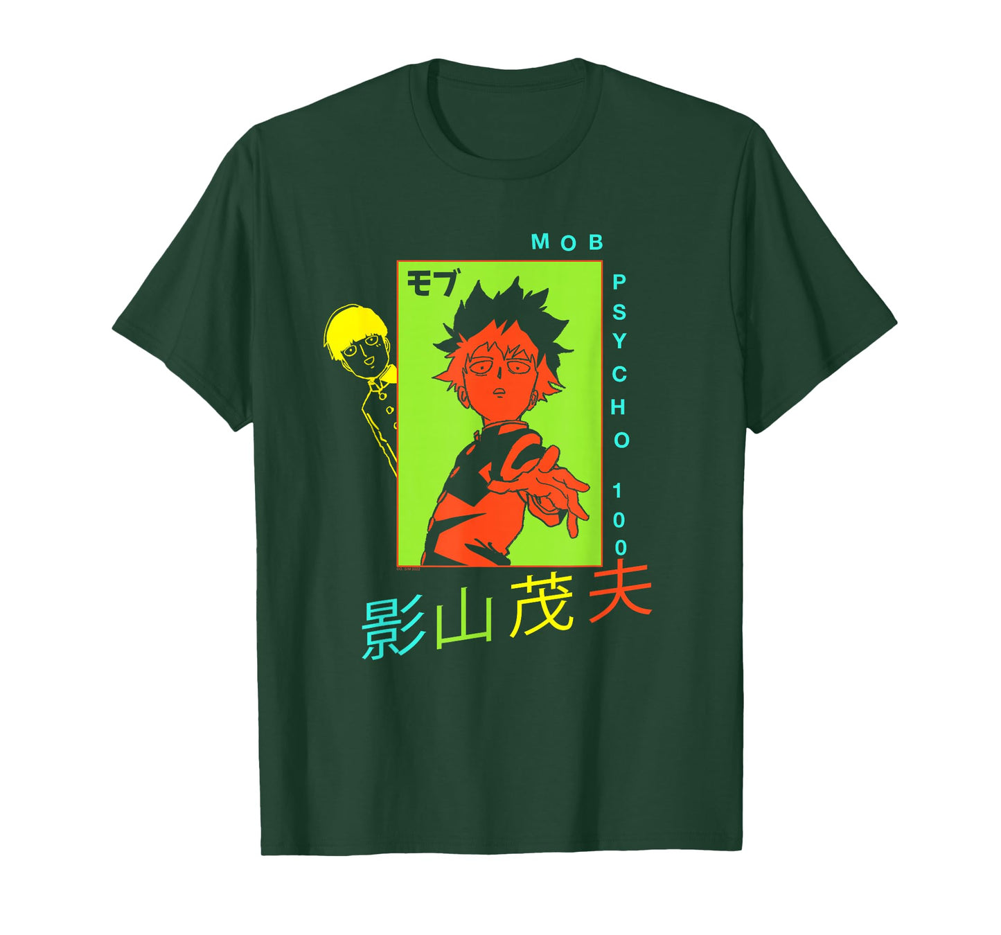 Mob Psycho 100 Neon Colors Collage Anime T-Shirt