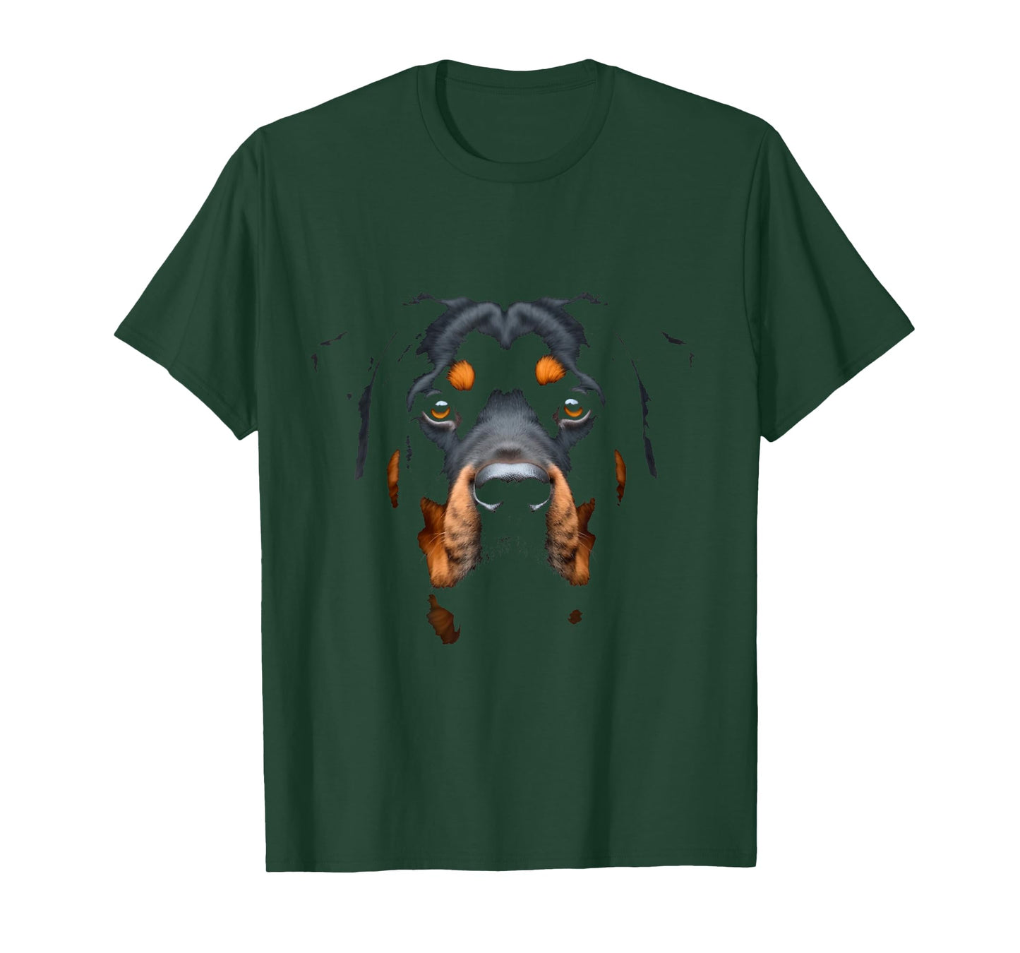 Black Rottweiler Dog Rottie Face T-Shirt