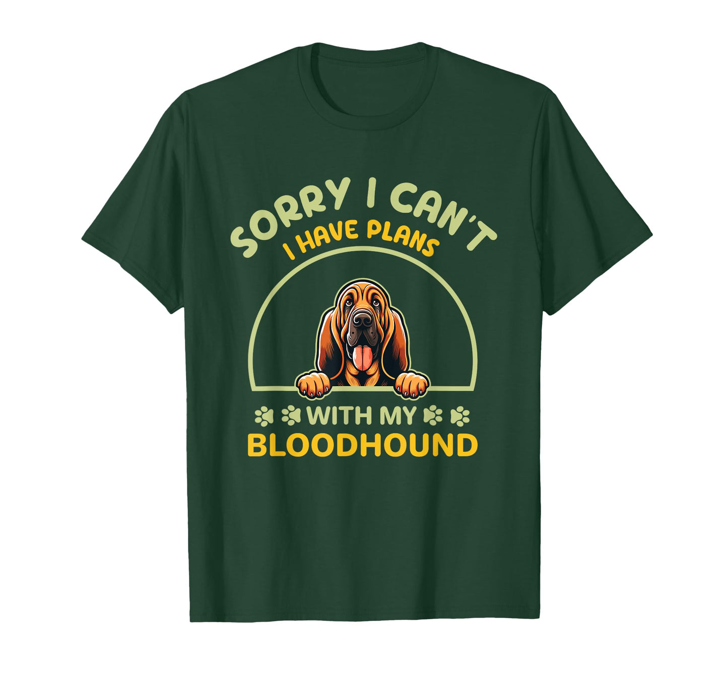 Dog Cartoon Sorry, I Can’t. Have Plans with My Bloodhound T-Shirt