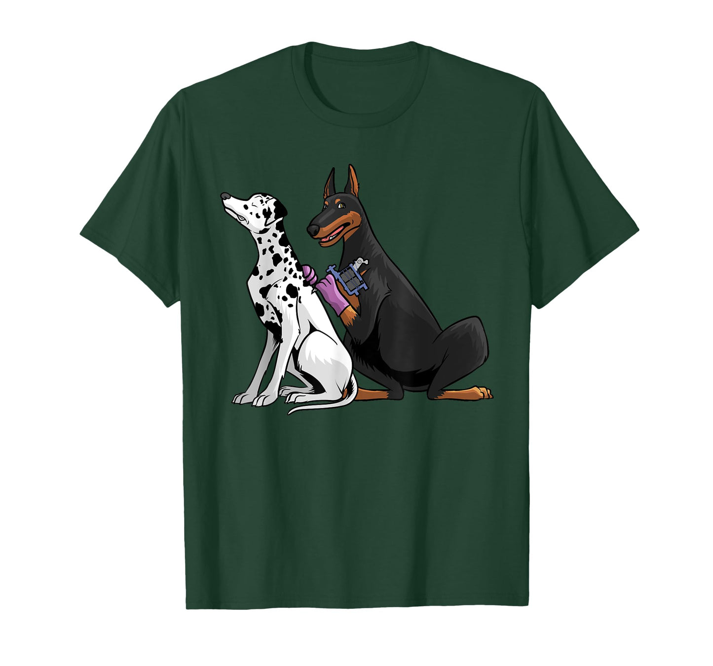 Cool Tattoo Artist For Men Women Kids Dalmatian Doberman Dog T-Shirt